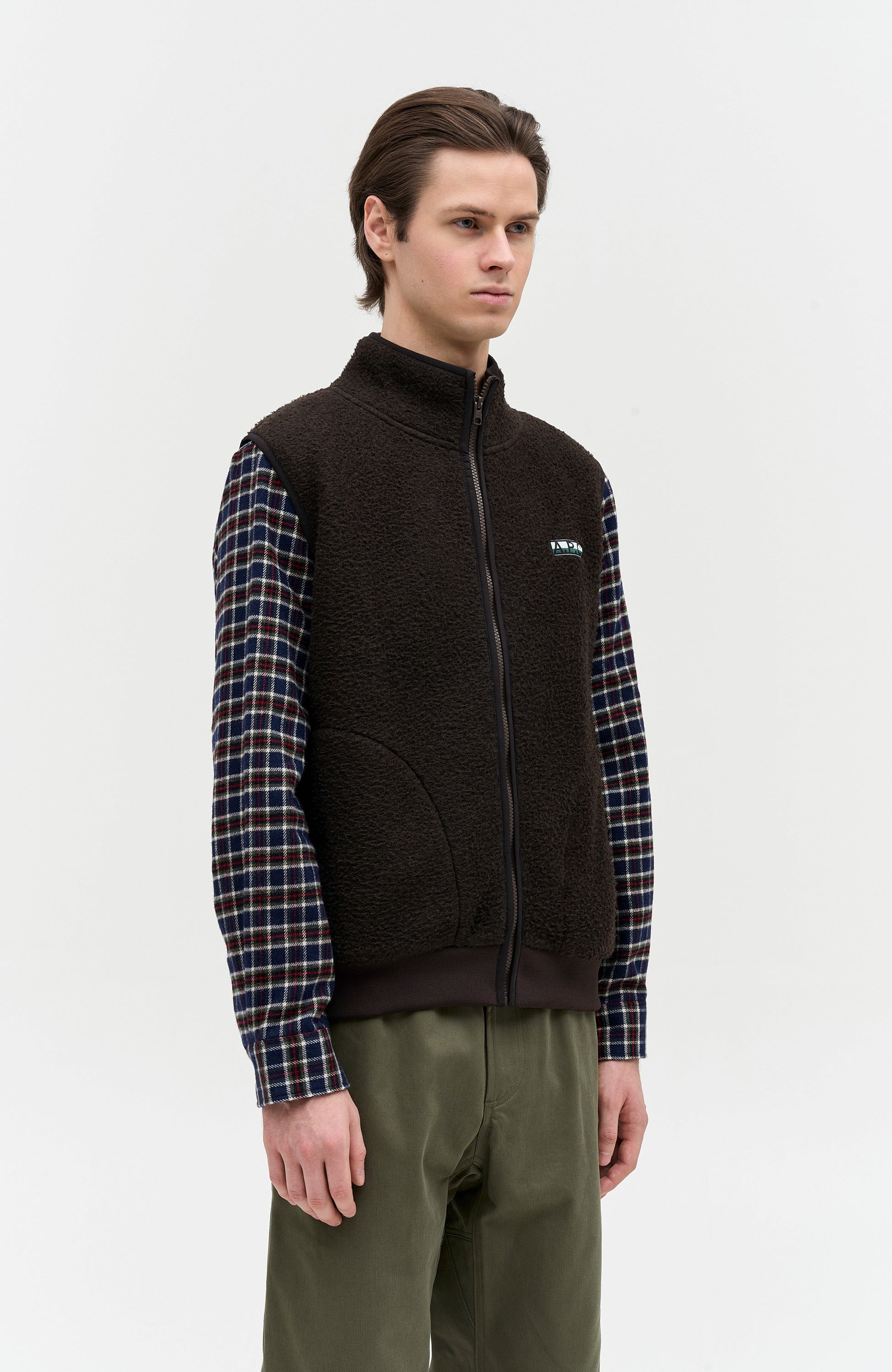 A.p.c. Brown Fliisist villane vest sequoia image 4