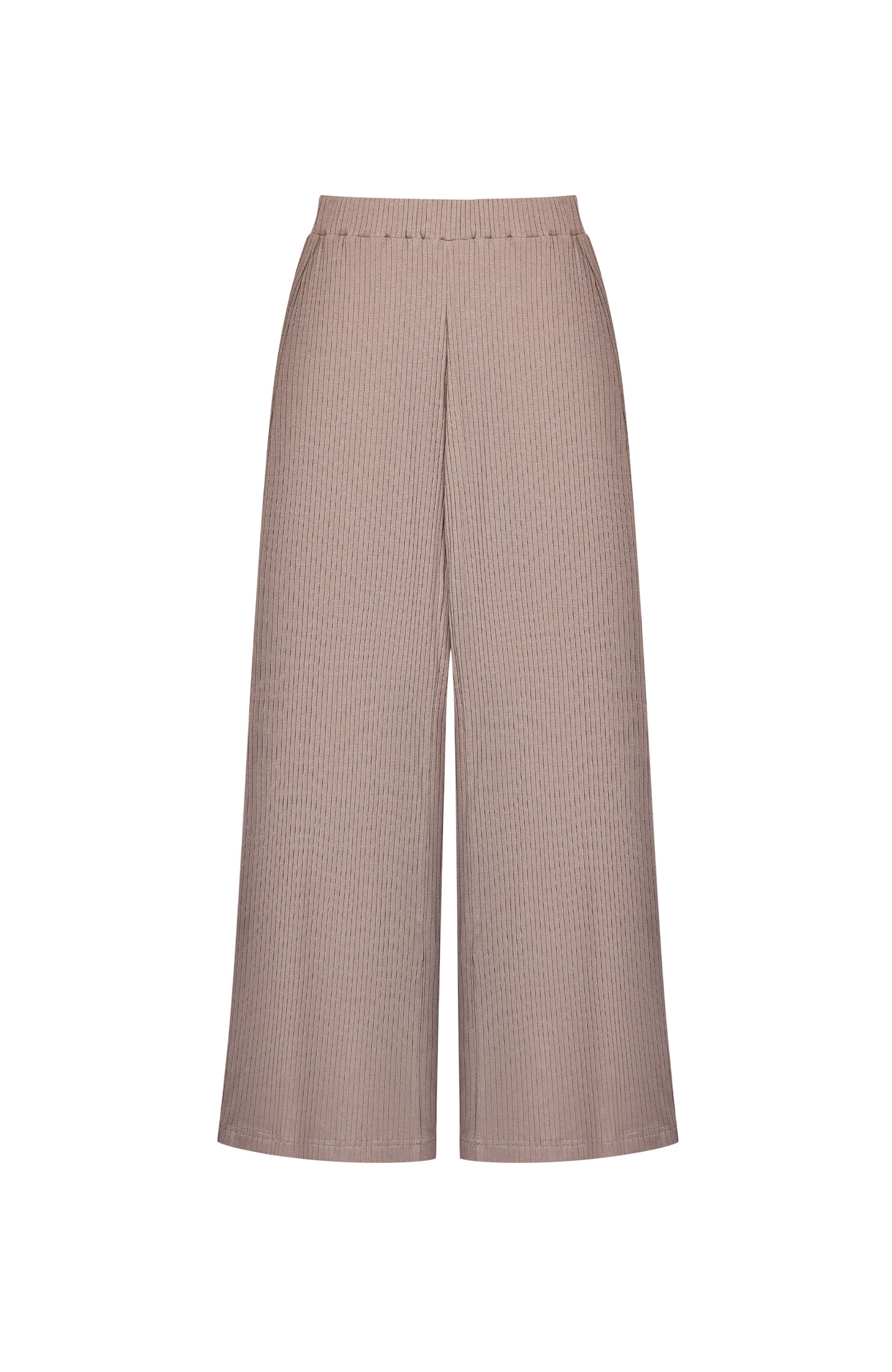 Beige brown Beige Spodnie relaxed image 6