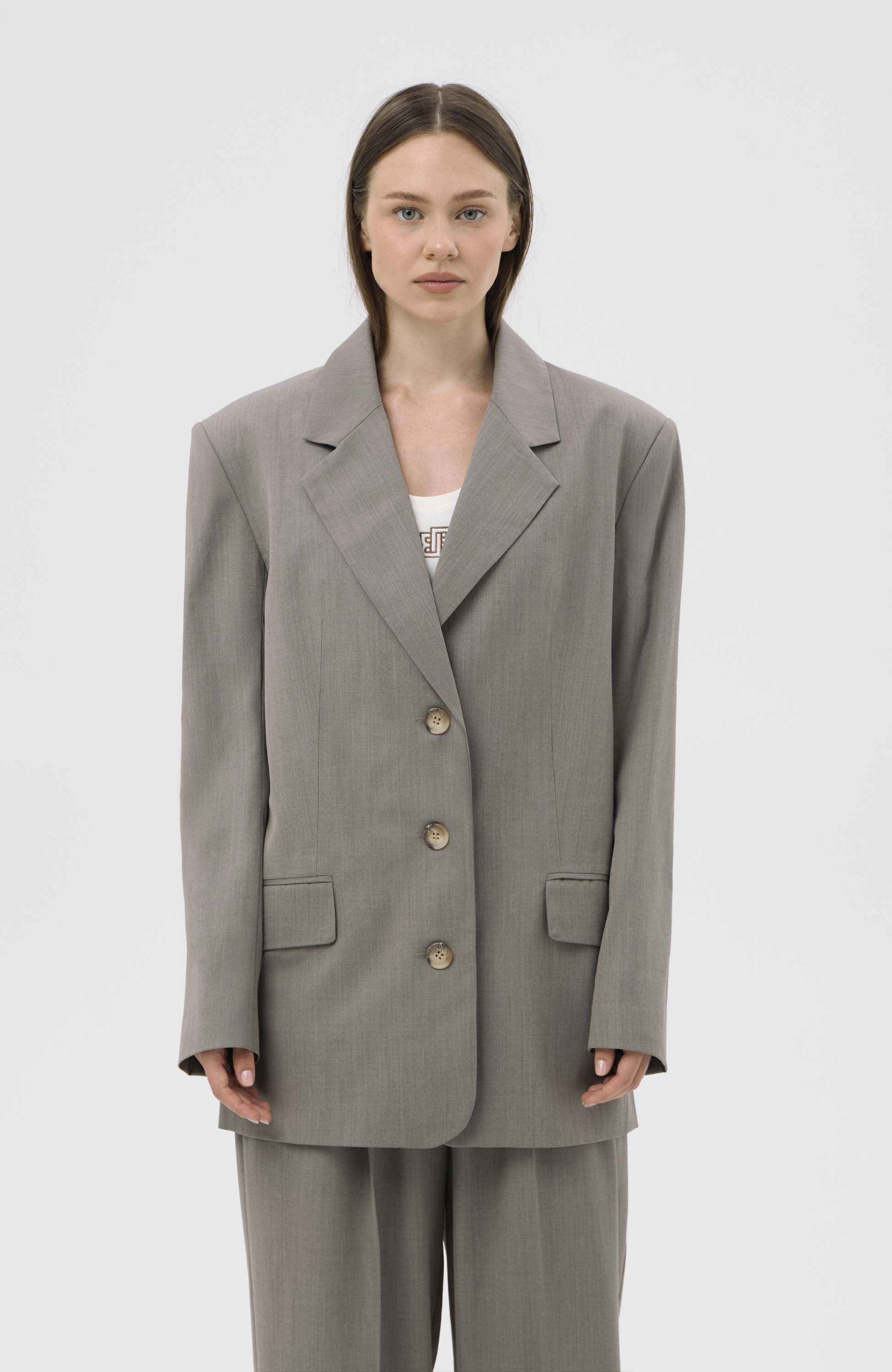 Beige brown Beige Marynarka garniturowa oversize image 1
