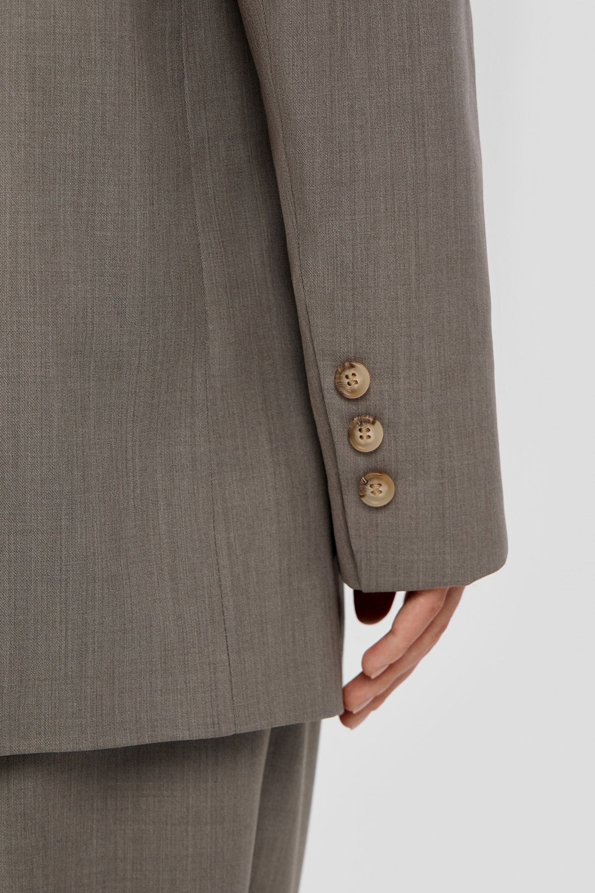 Beige brown Beige Oversized suit blazer image 6
