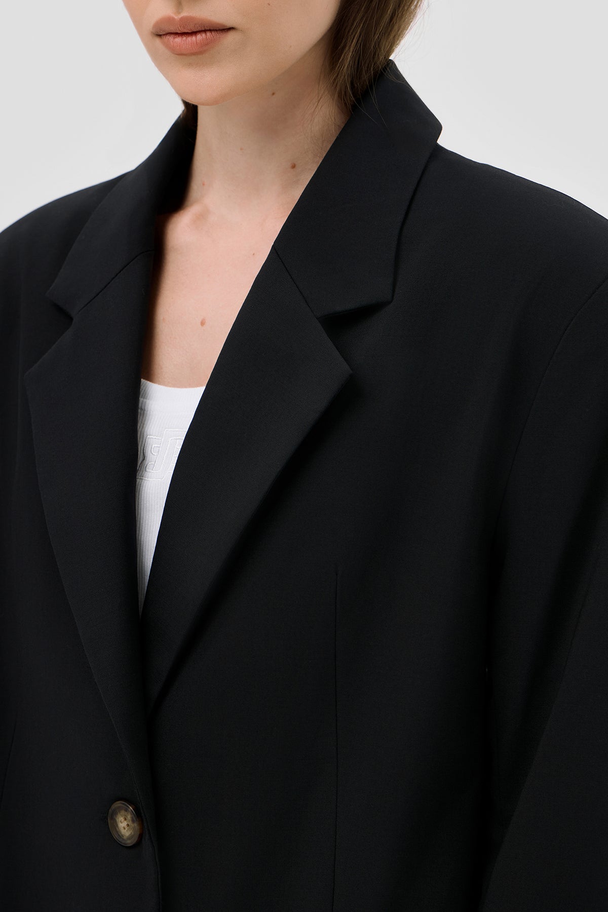 Beige brown Black Oversized suit blazer image 5