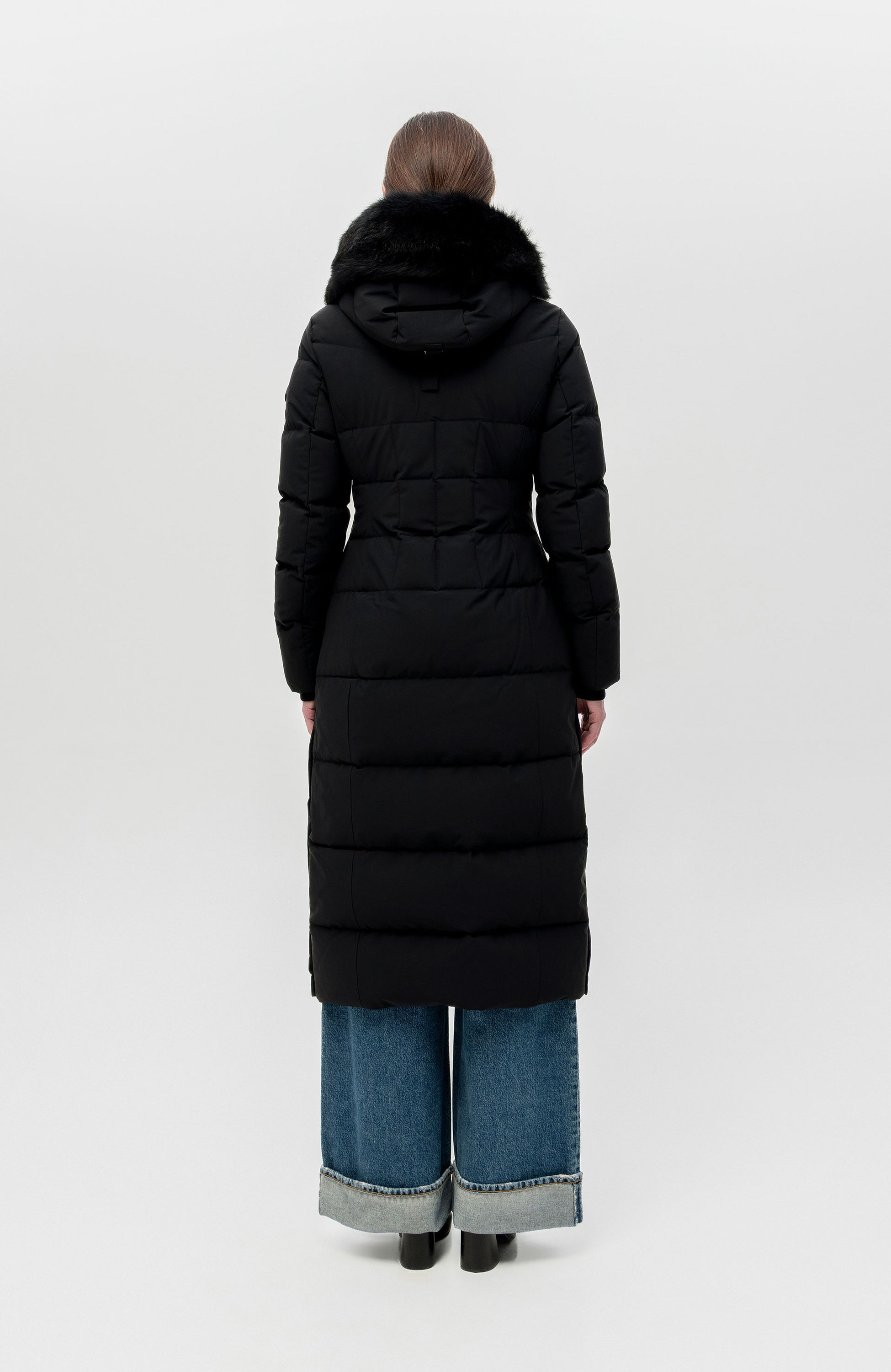Moose knuckles Black Hooded down parka jocada gold image 3