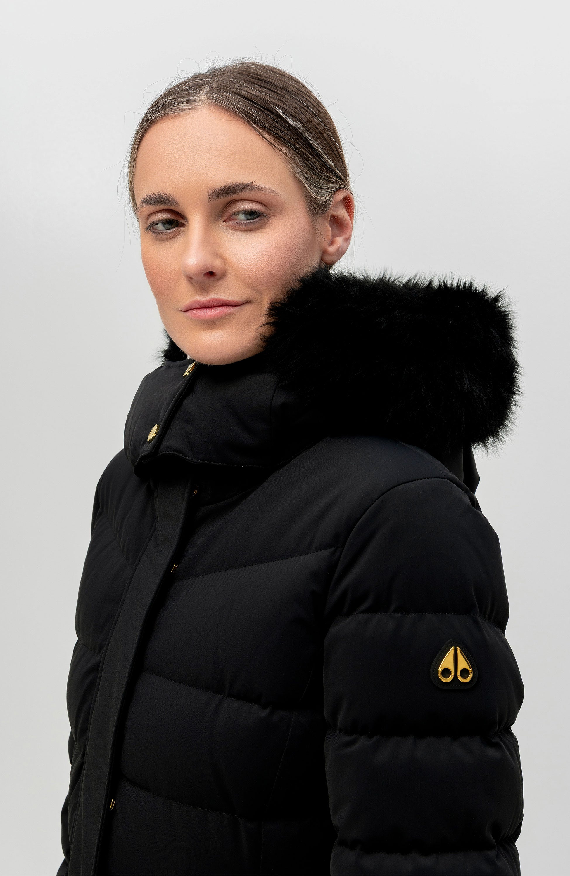 Moose knuckles Black Gold-detail down parka watershed image 5