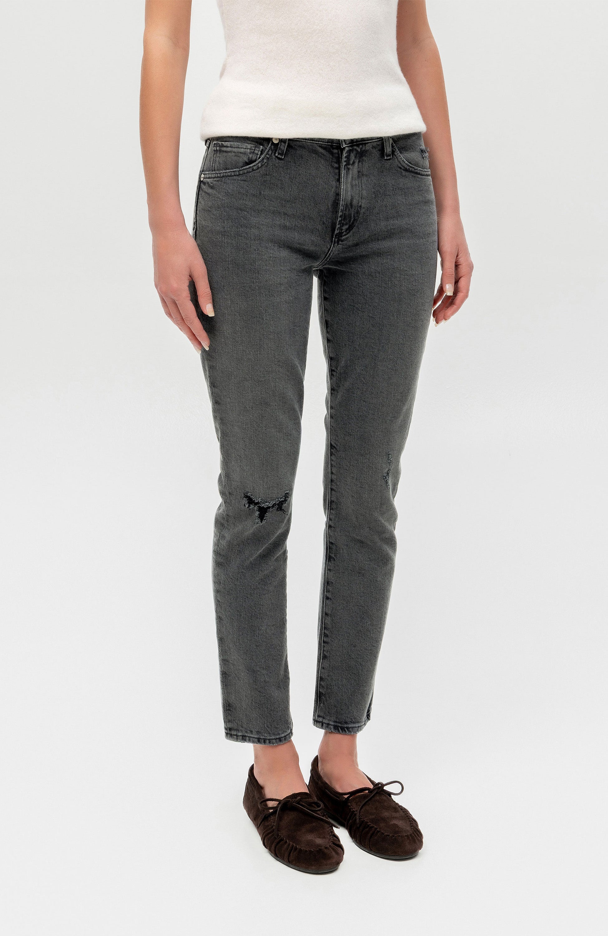 Citizens of humanity Grey Mid-rise cigarette jeans skyla image 3