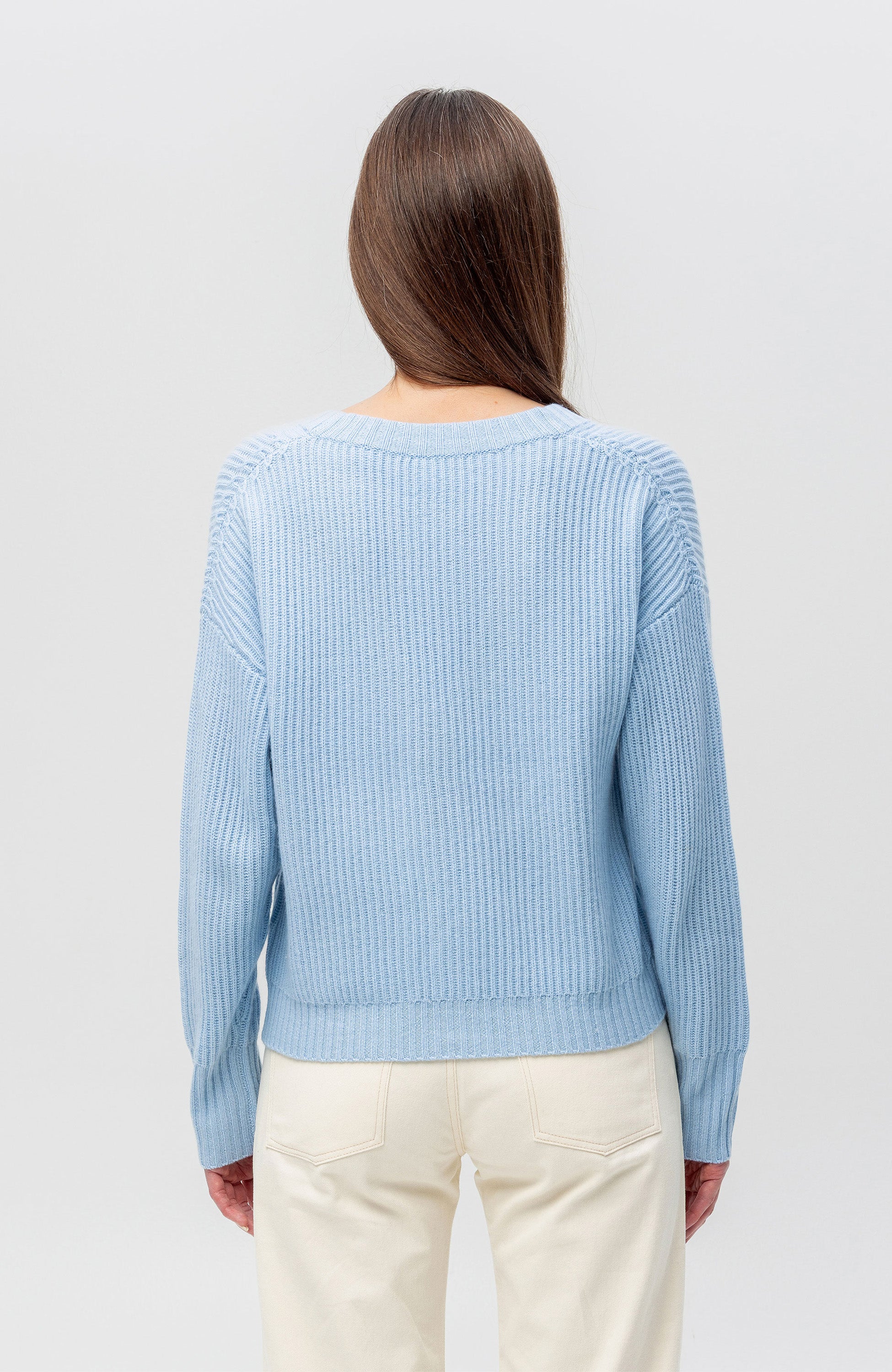 Ftc cashmere Blue Kardigan z kaszmiru image 4