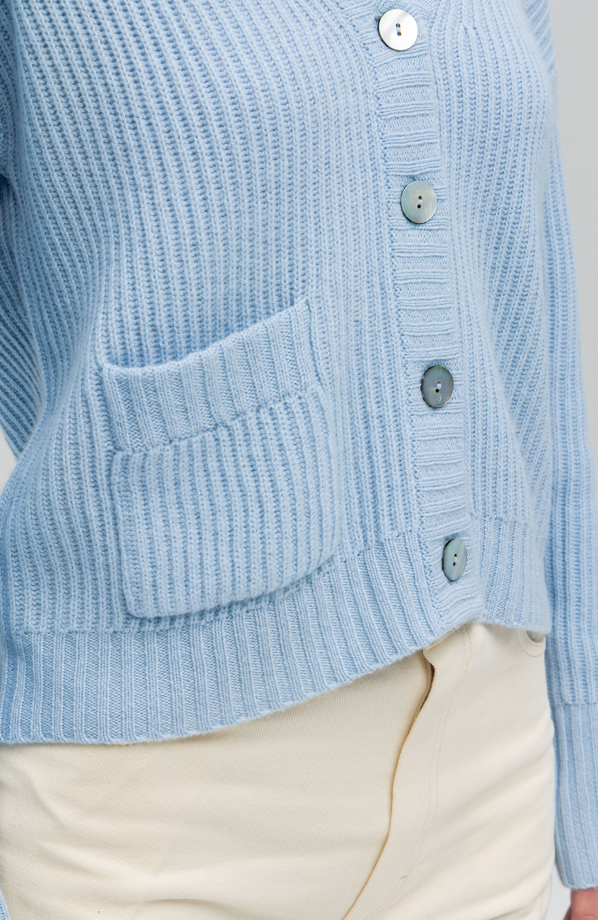 Ftc cashmere Blue Kardigan z kaszmiru image 7