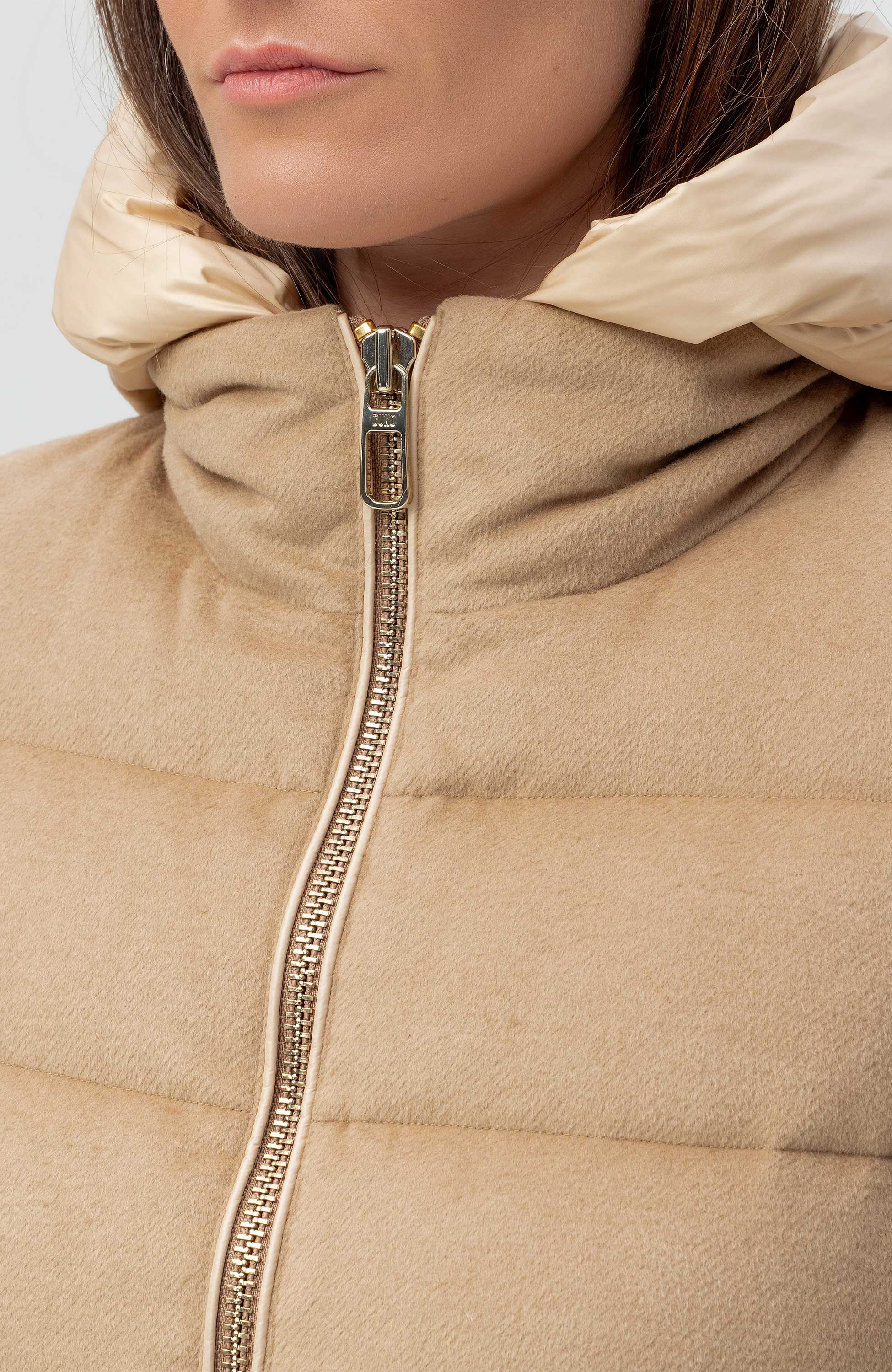 Duno Beige Quilted wool coat alhambra image 6