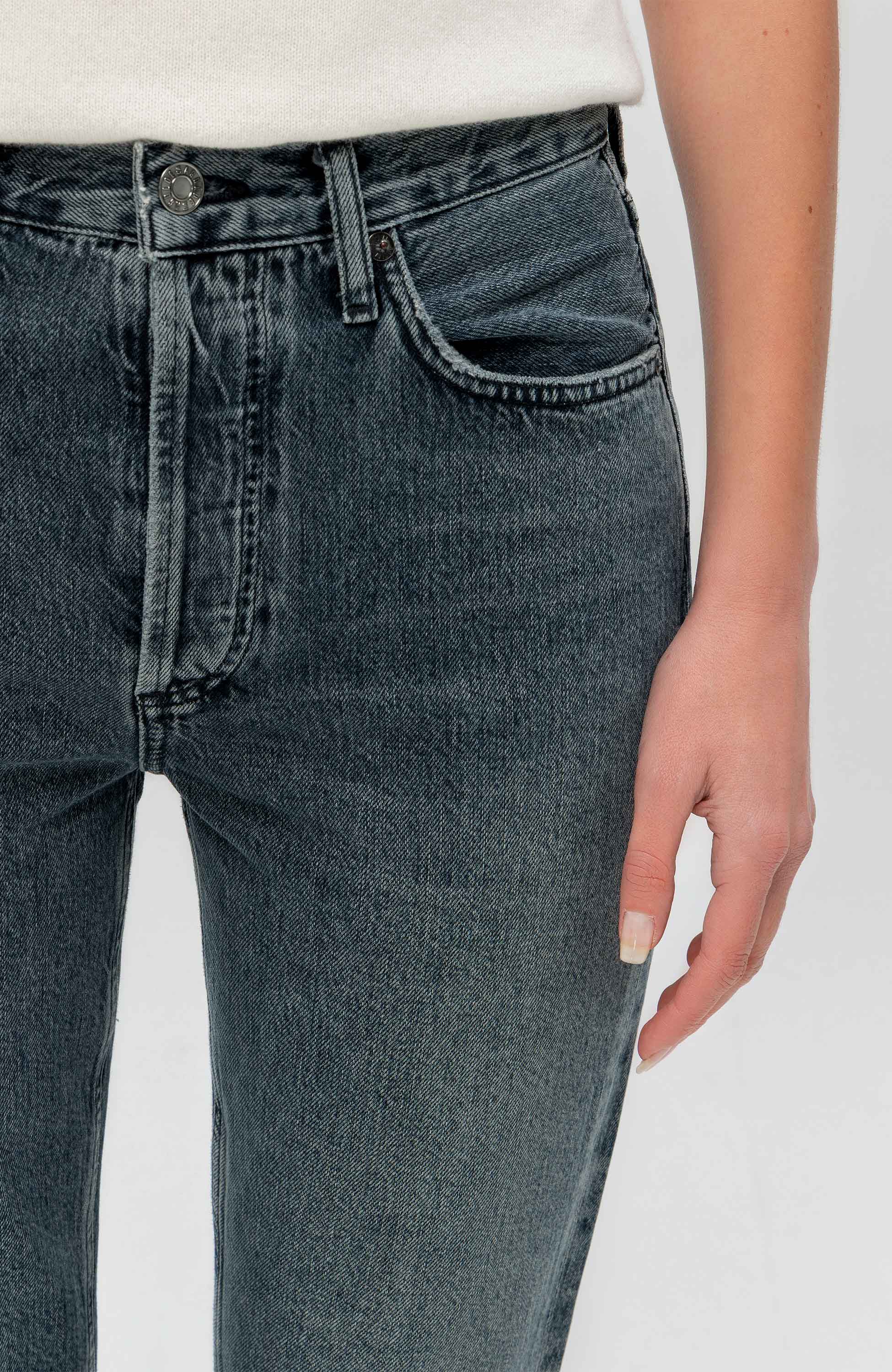 Agolde Grey Straight cropped jeans riley image 5