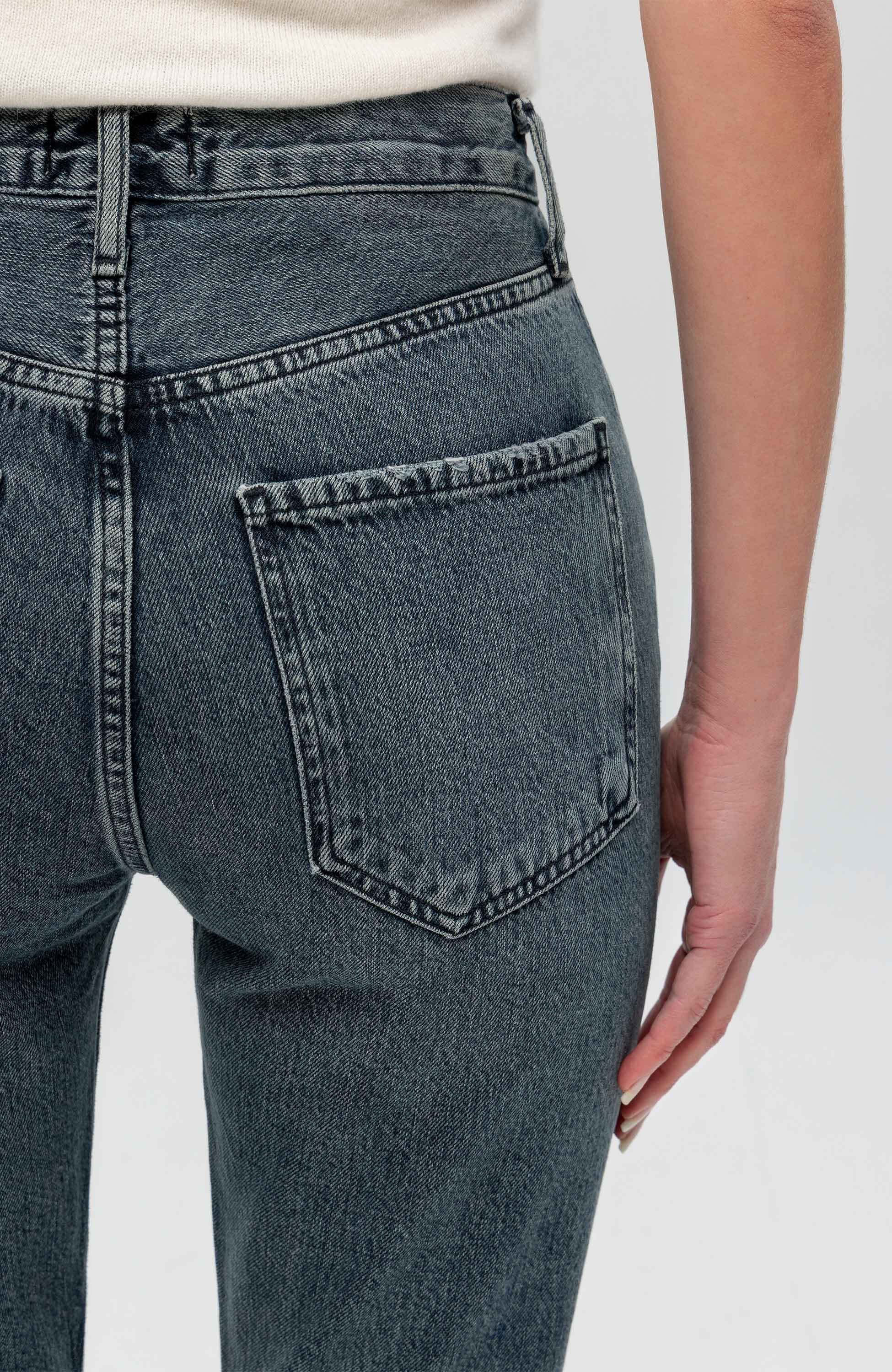 Agolde Grey Straight cropped jeans riley image 6