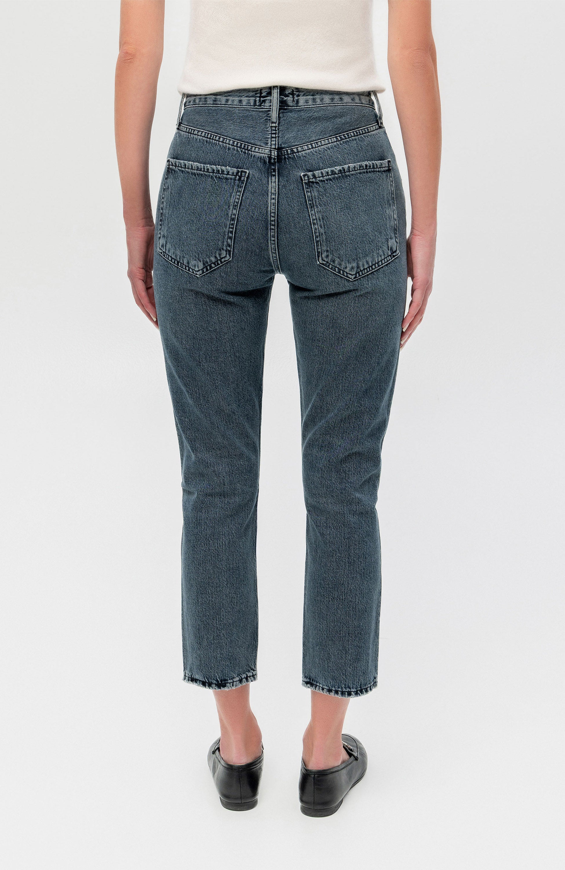 Agolde Grey Straight cropped jeans riley image 4