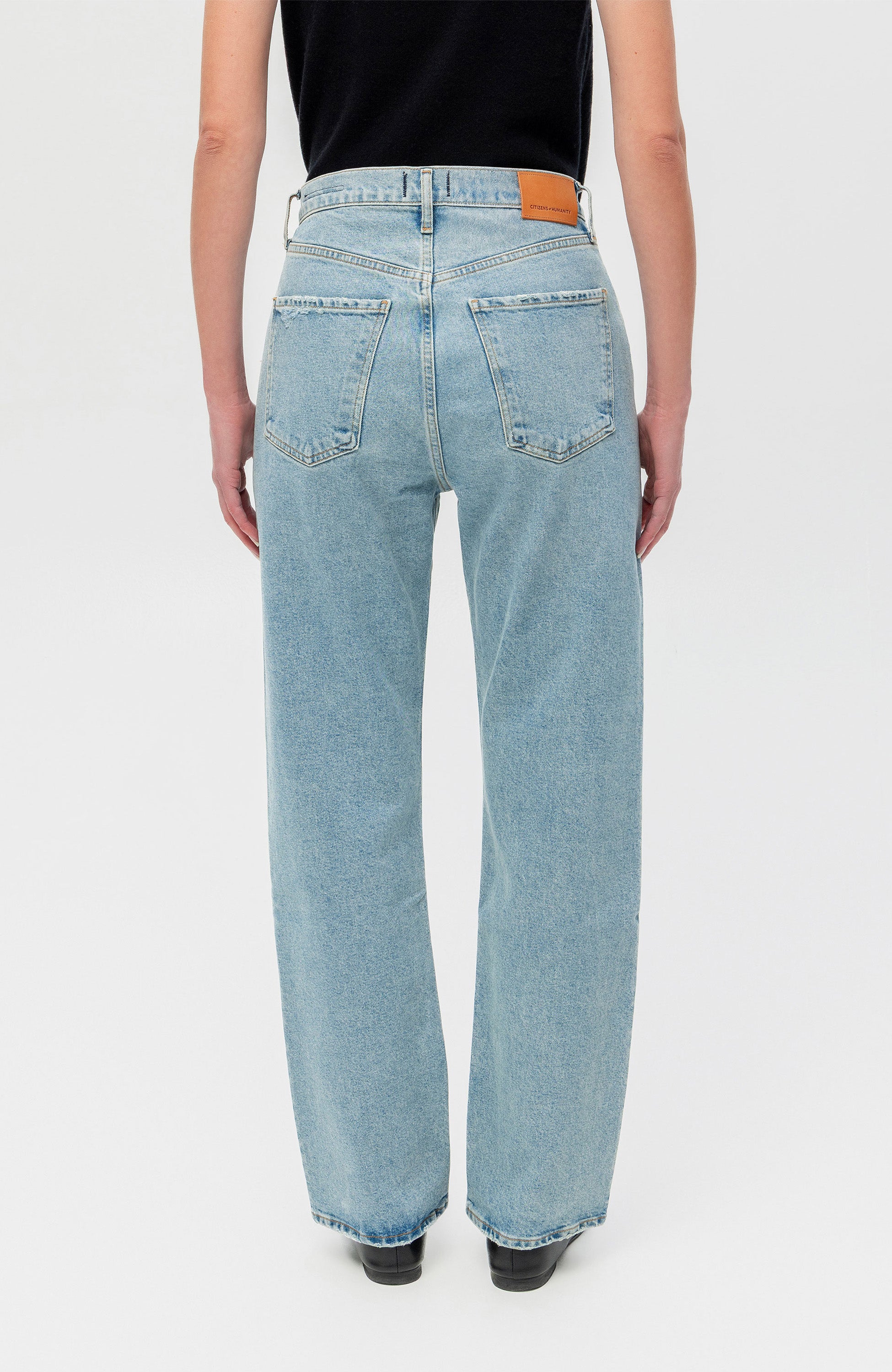 Citizens of humanity Blue High-rise relaxed jeans eva image 4
