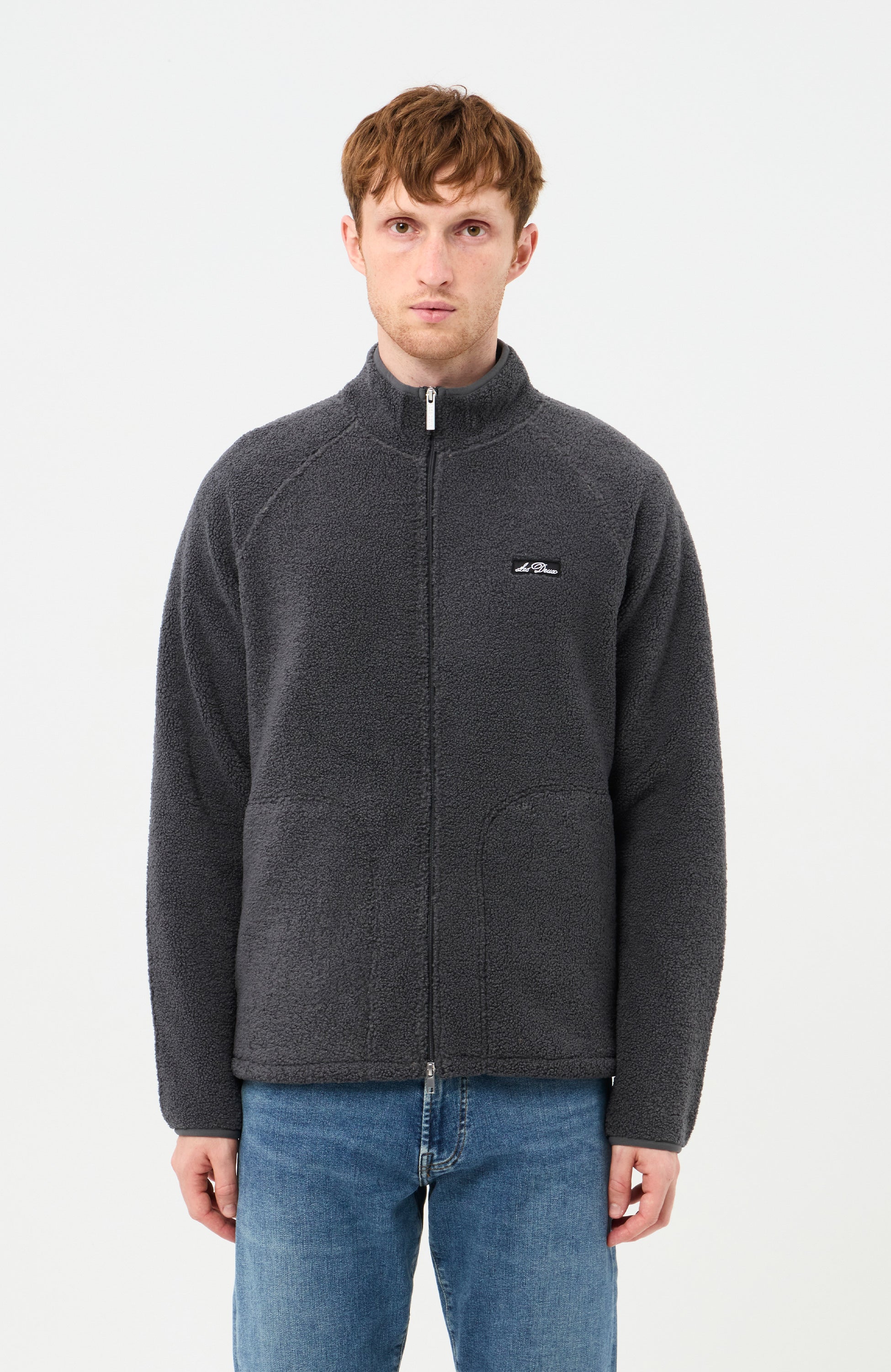 LES DEUX Teddy jacket CREED Grey | Shop at BEIGE | BROWN