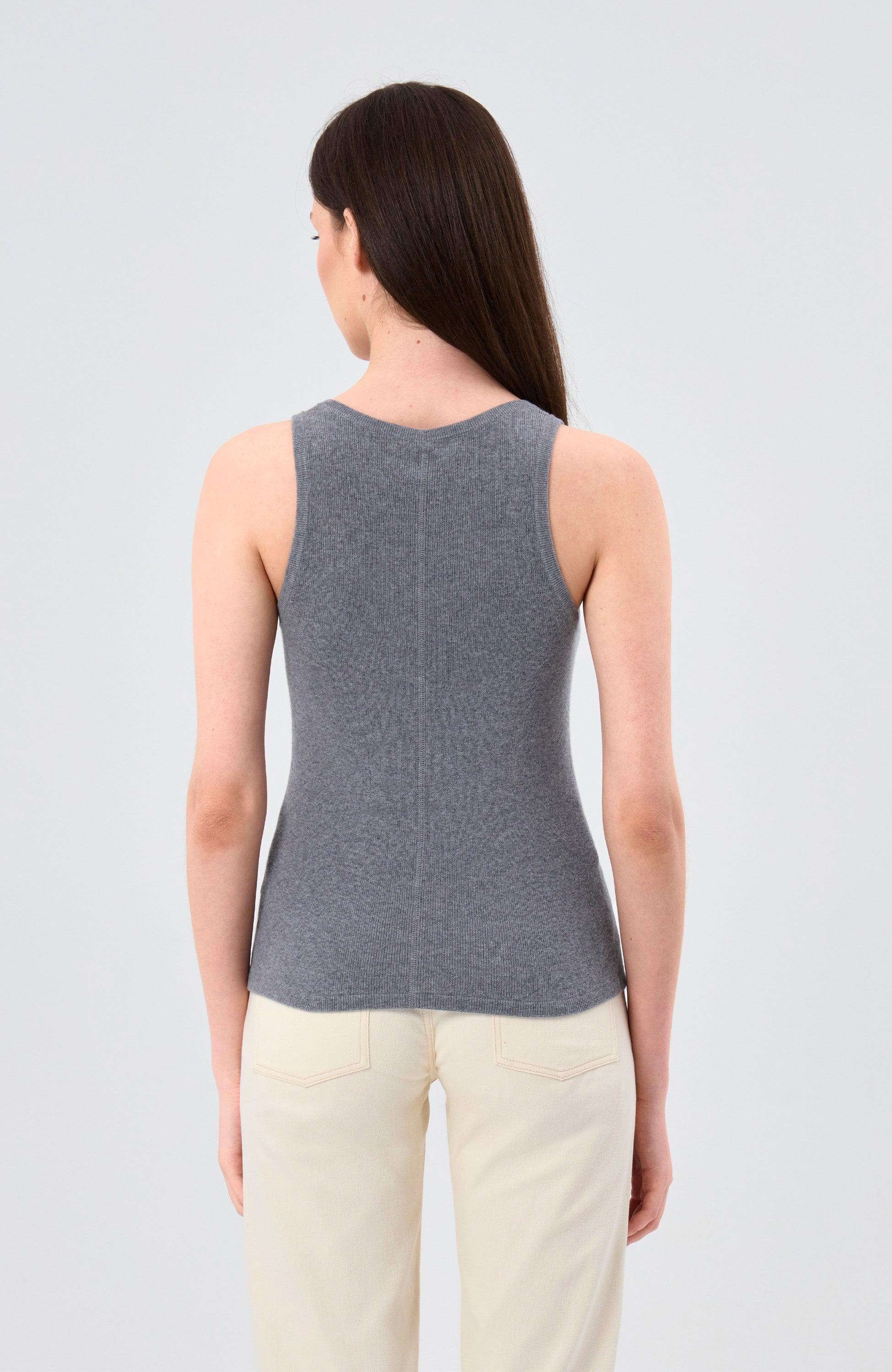 Lisa yang Grey Cashmere tank top meng image 4