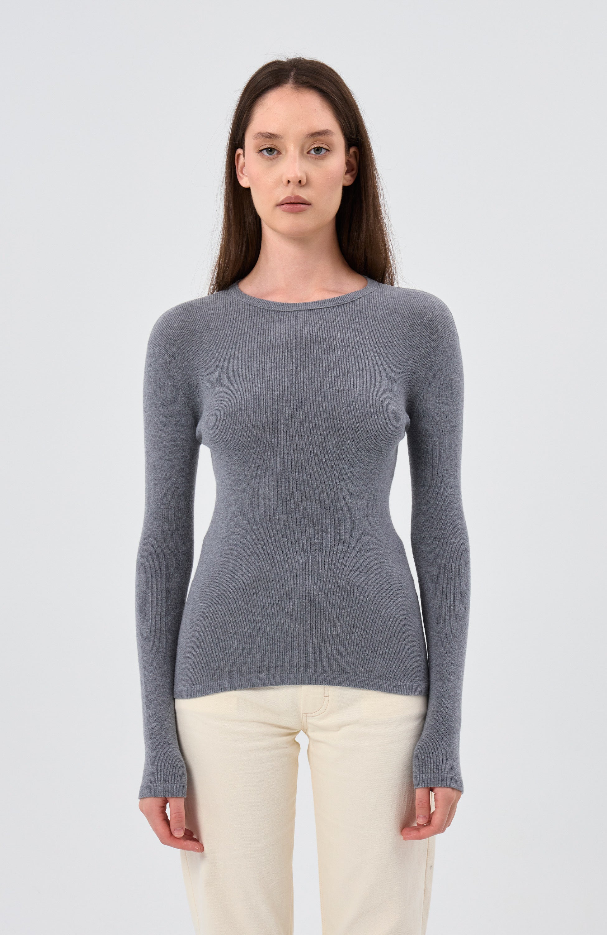 Lisa yang Grey T-shirt z długim rękawem vivian image 1
