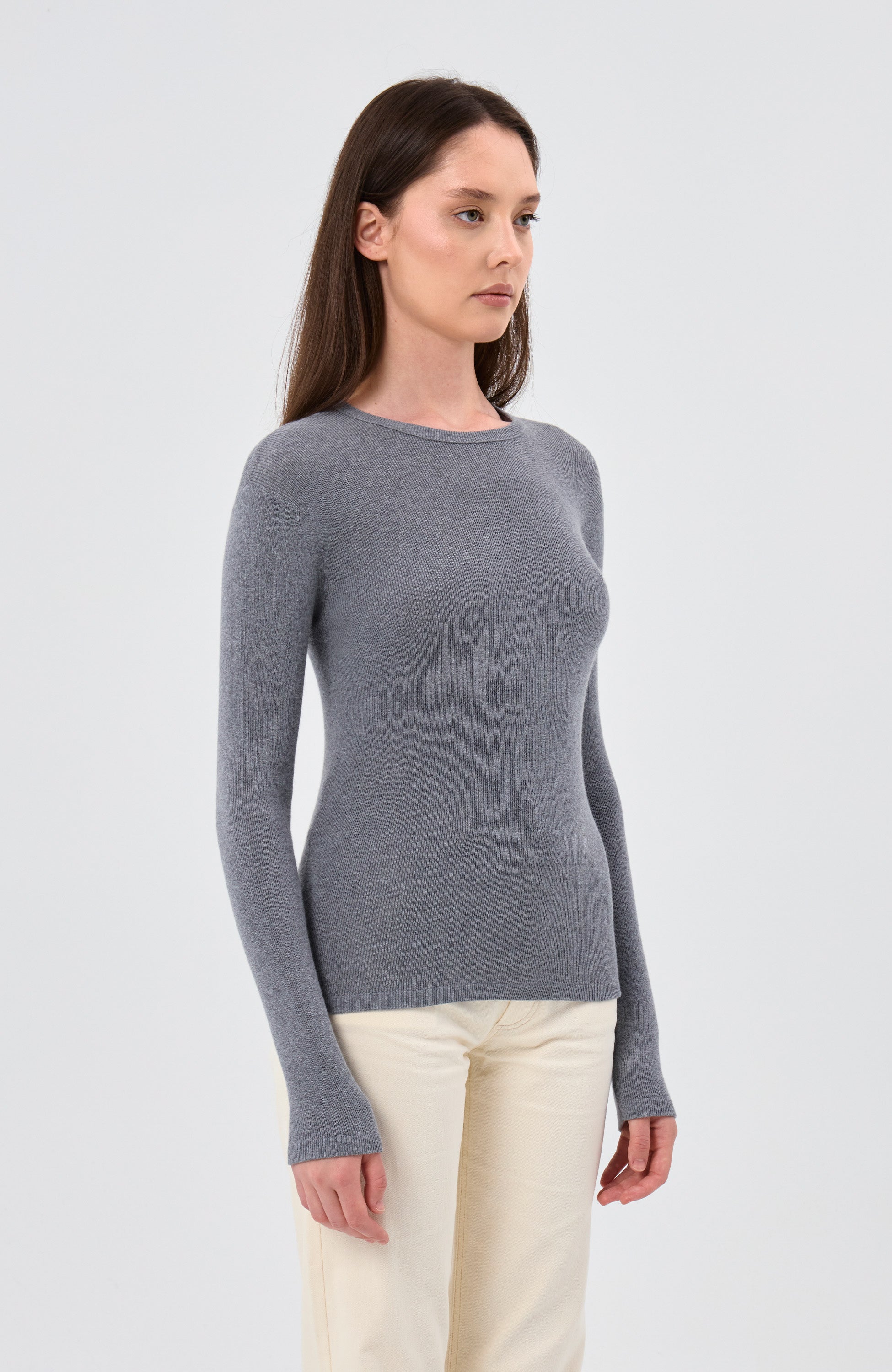 Lisa yang Grey T-shirt z długim rękawem vivian image 3