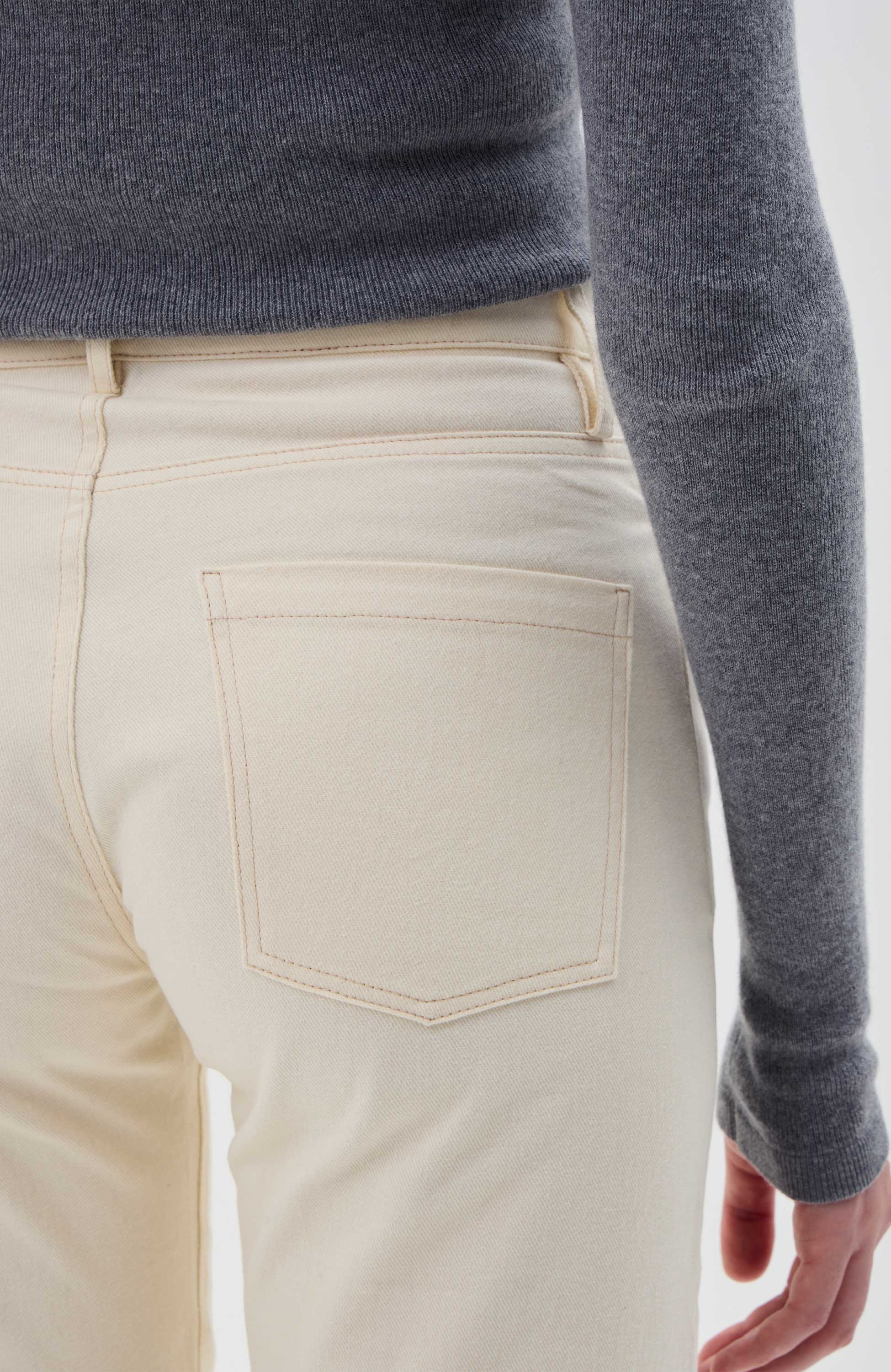 Beige brown Neutral Stovepipe midrise jeans image 8