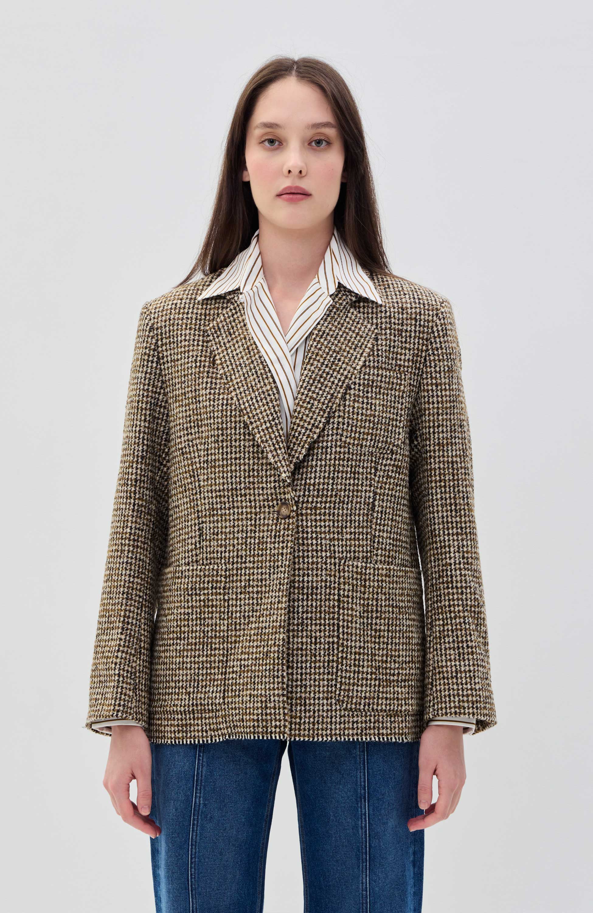 Houndstooth blazer