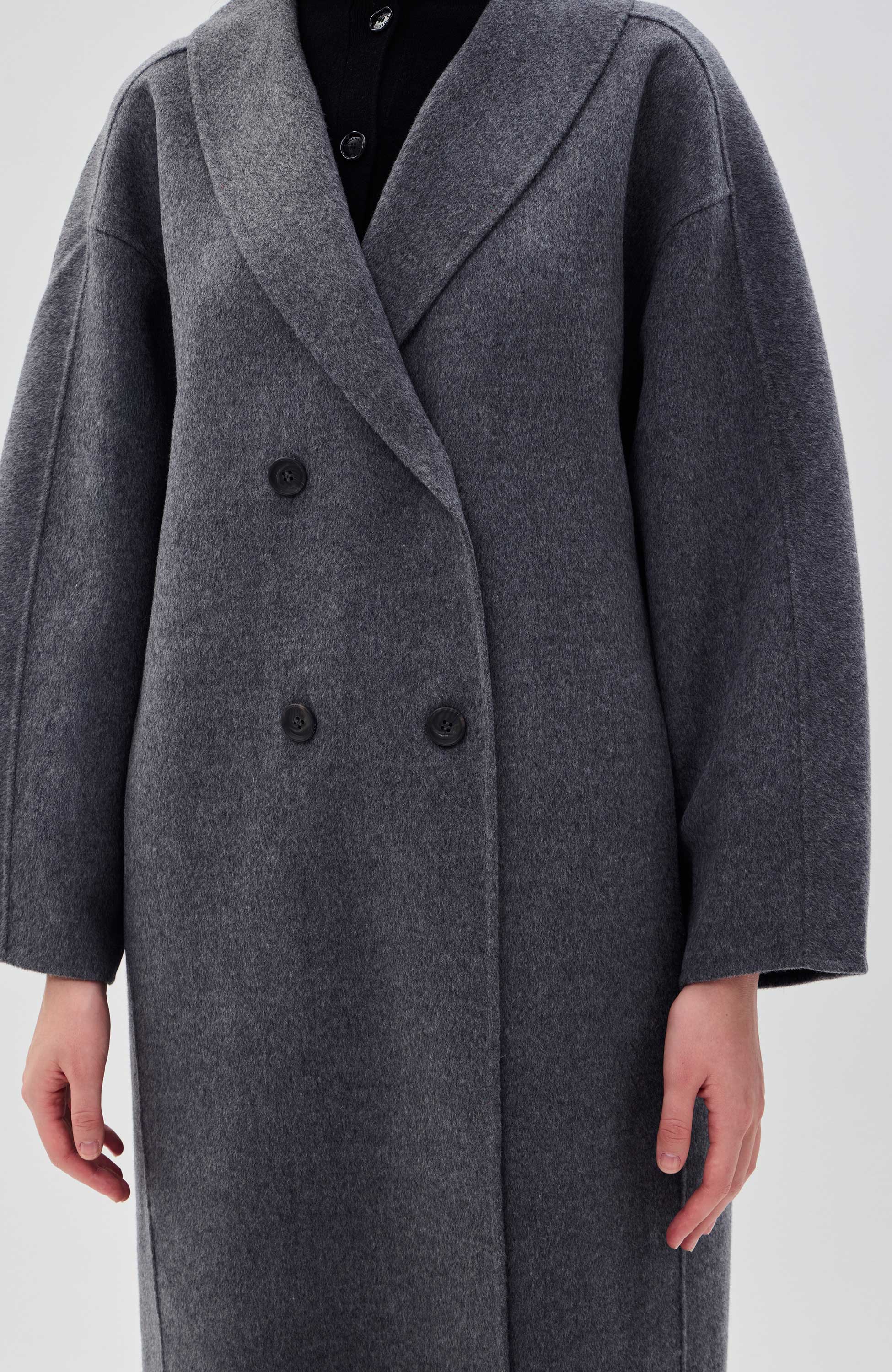 House of dagmar Grey Relaxed double coat image 8