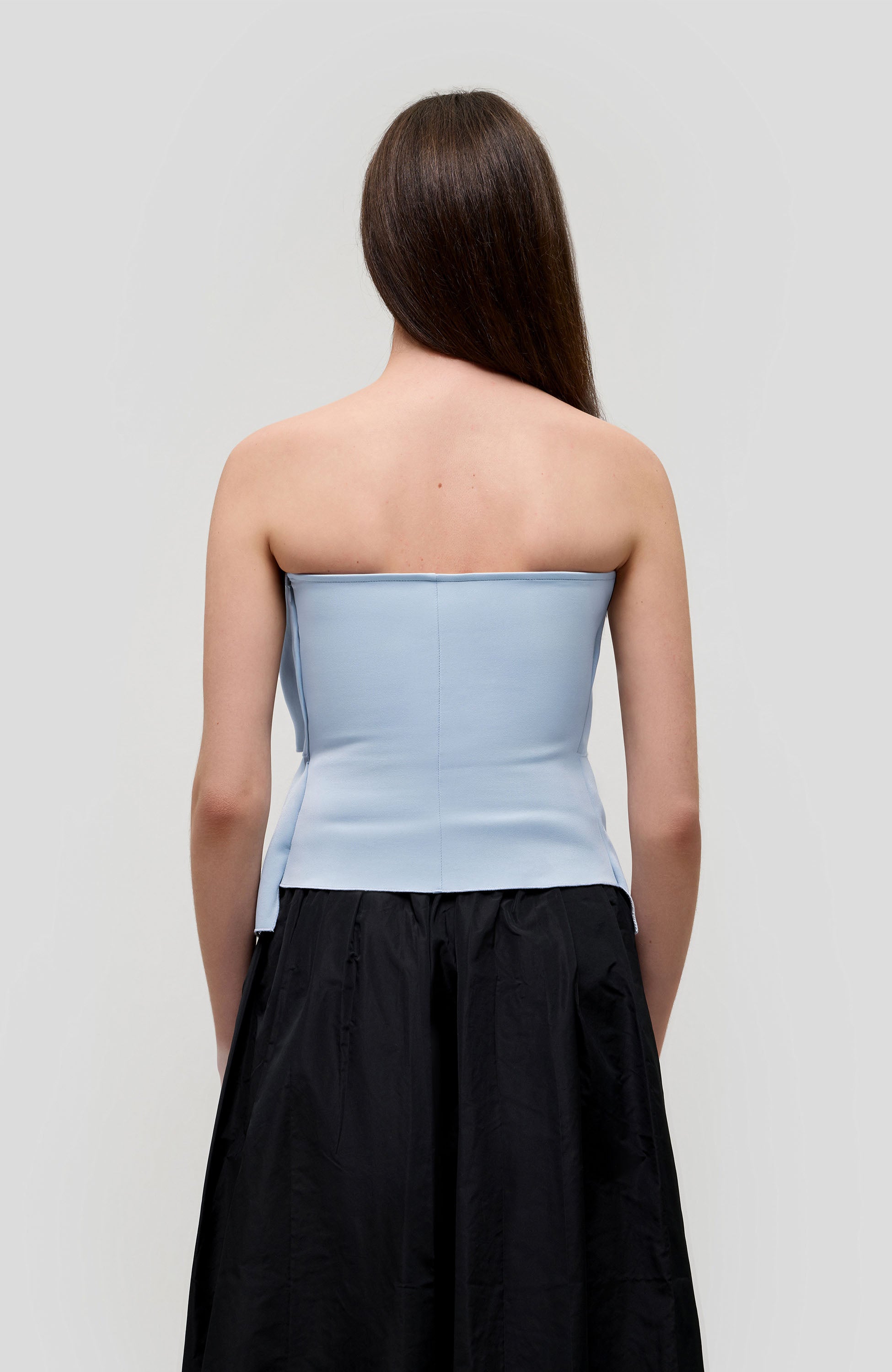 House of dagmar Blue Sculpted tube top image 4