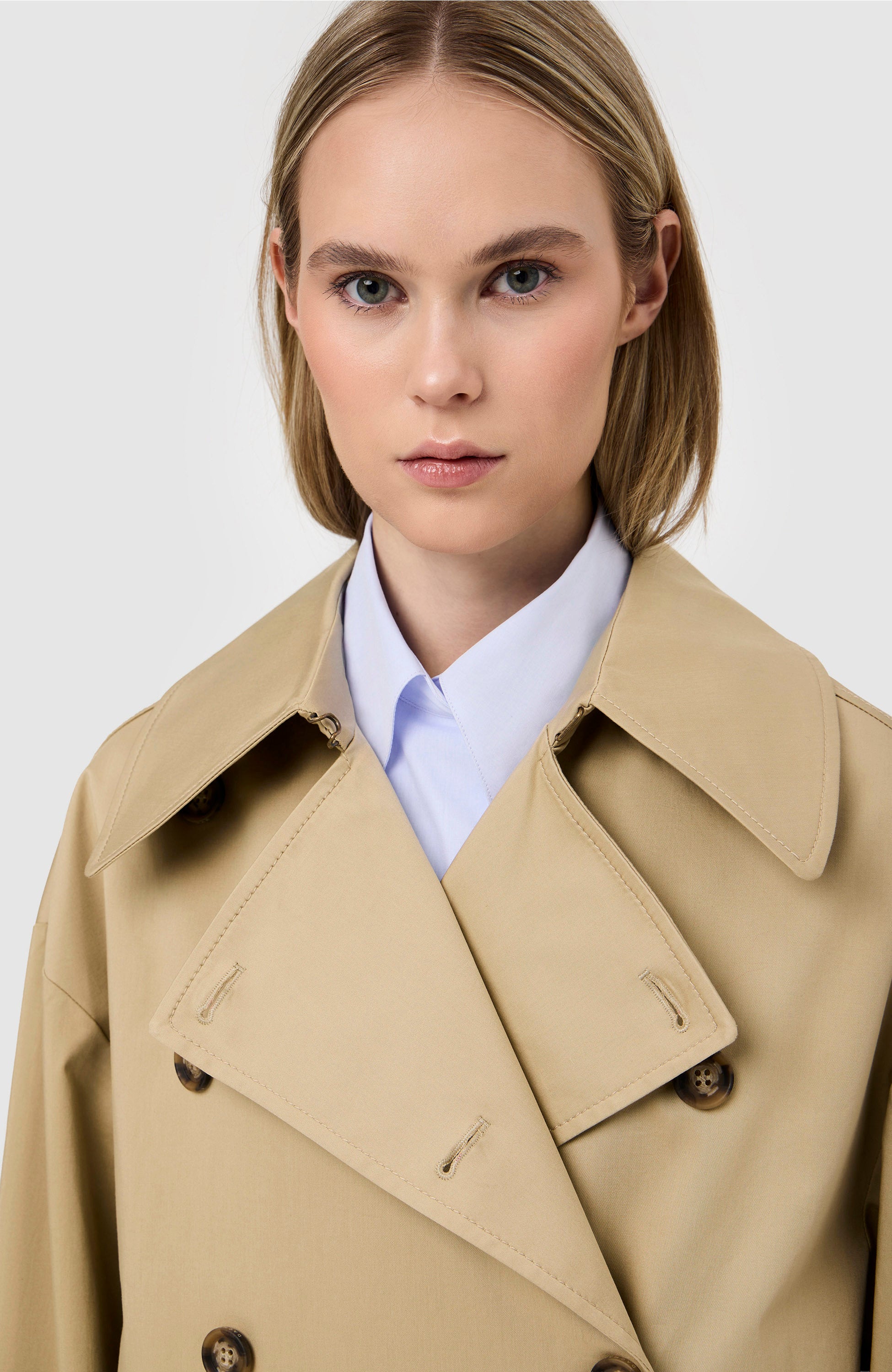 House of dagmar Beige Long trenchcoat image 7