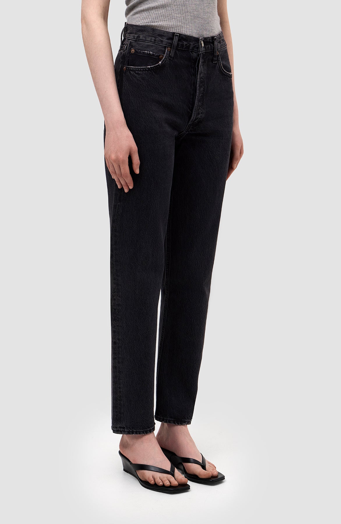 Agolde Black High-rise straight jeans 90's pinch image 4