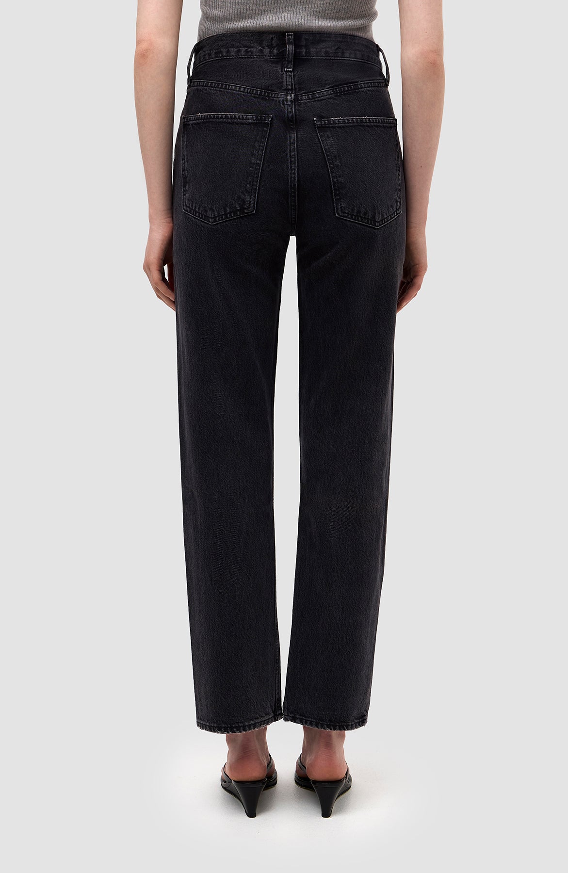 Agolde Black High-rise straight jeans 90's pinch image 5