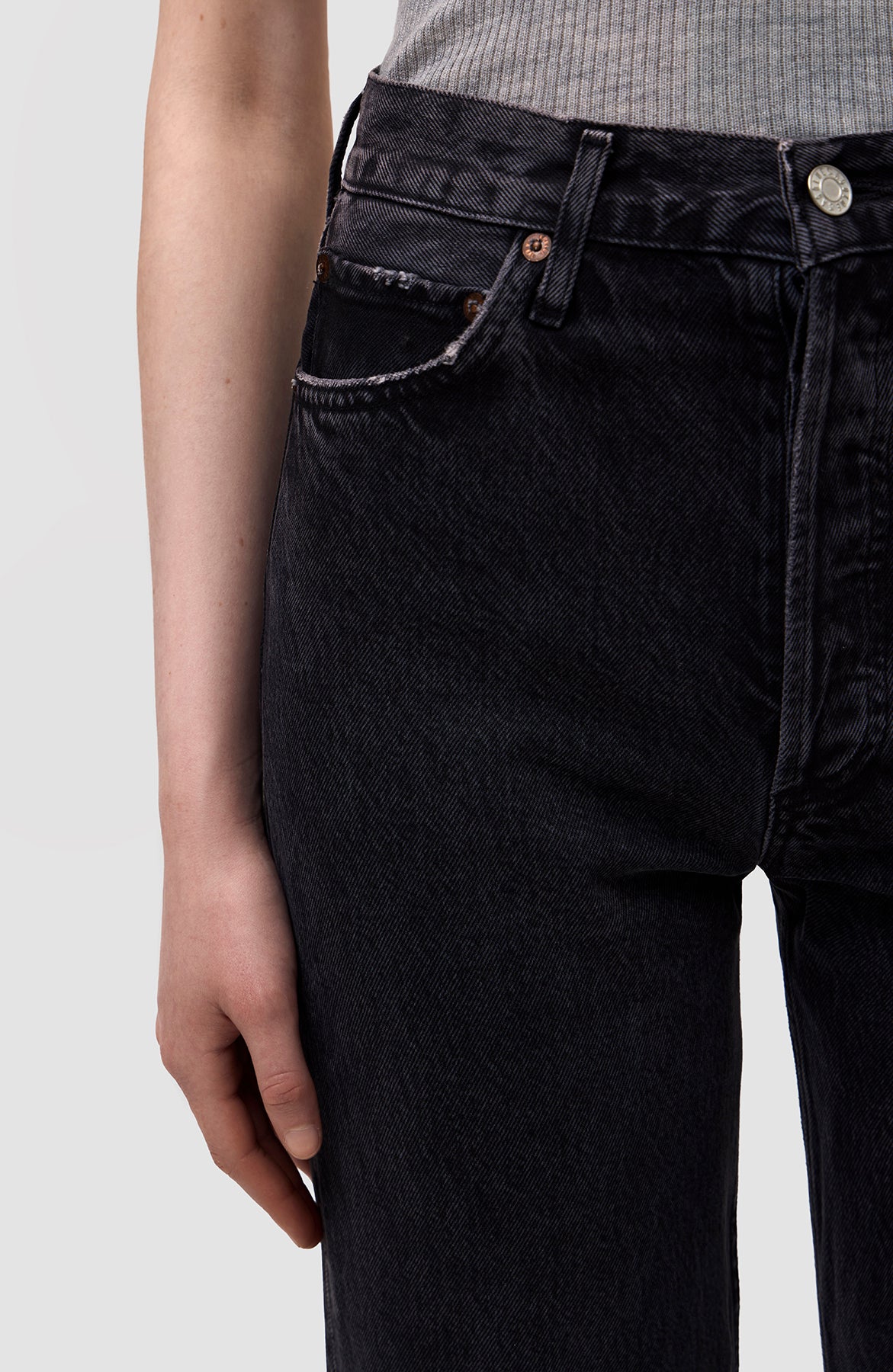 Agolde Black High-rise straight jeans 90's pinch image 6