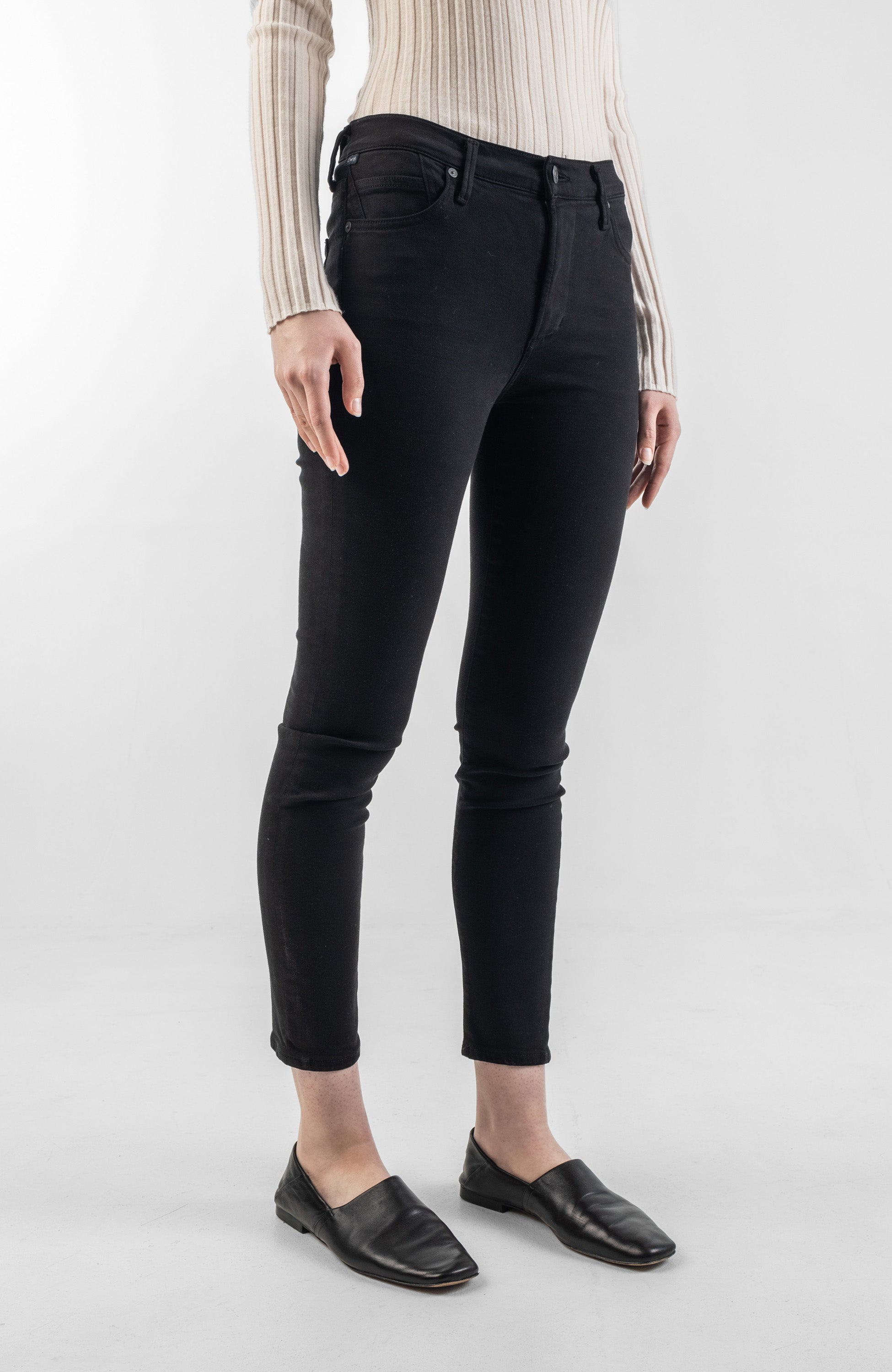 Citizens of humanity Black Mid-rise skinny jeans rocket ankle image 4