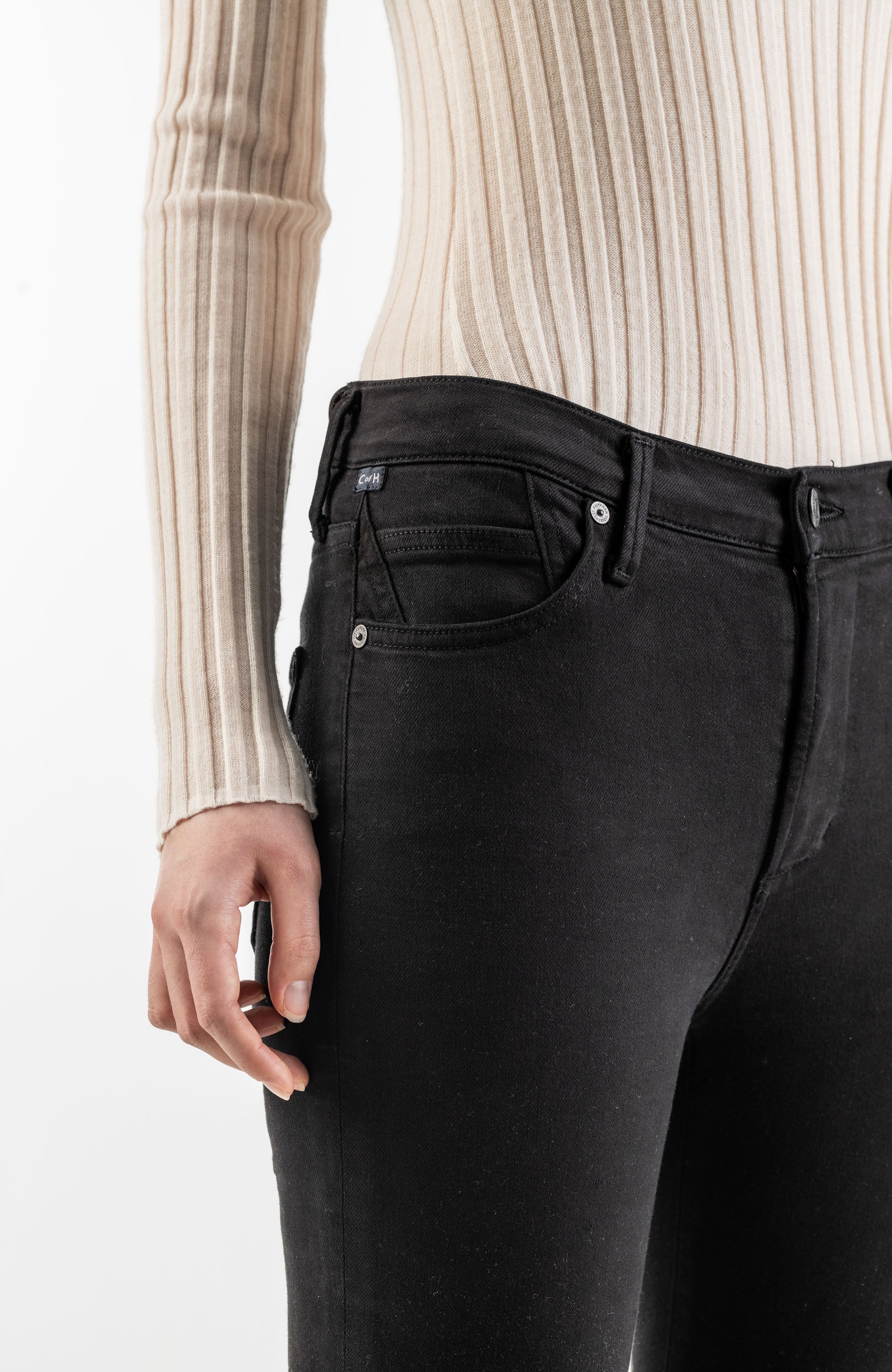 Citizens of humanity Black Mid-rise skinny jeans rocket ankle image 6