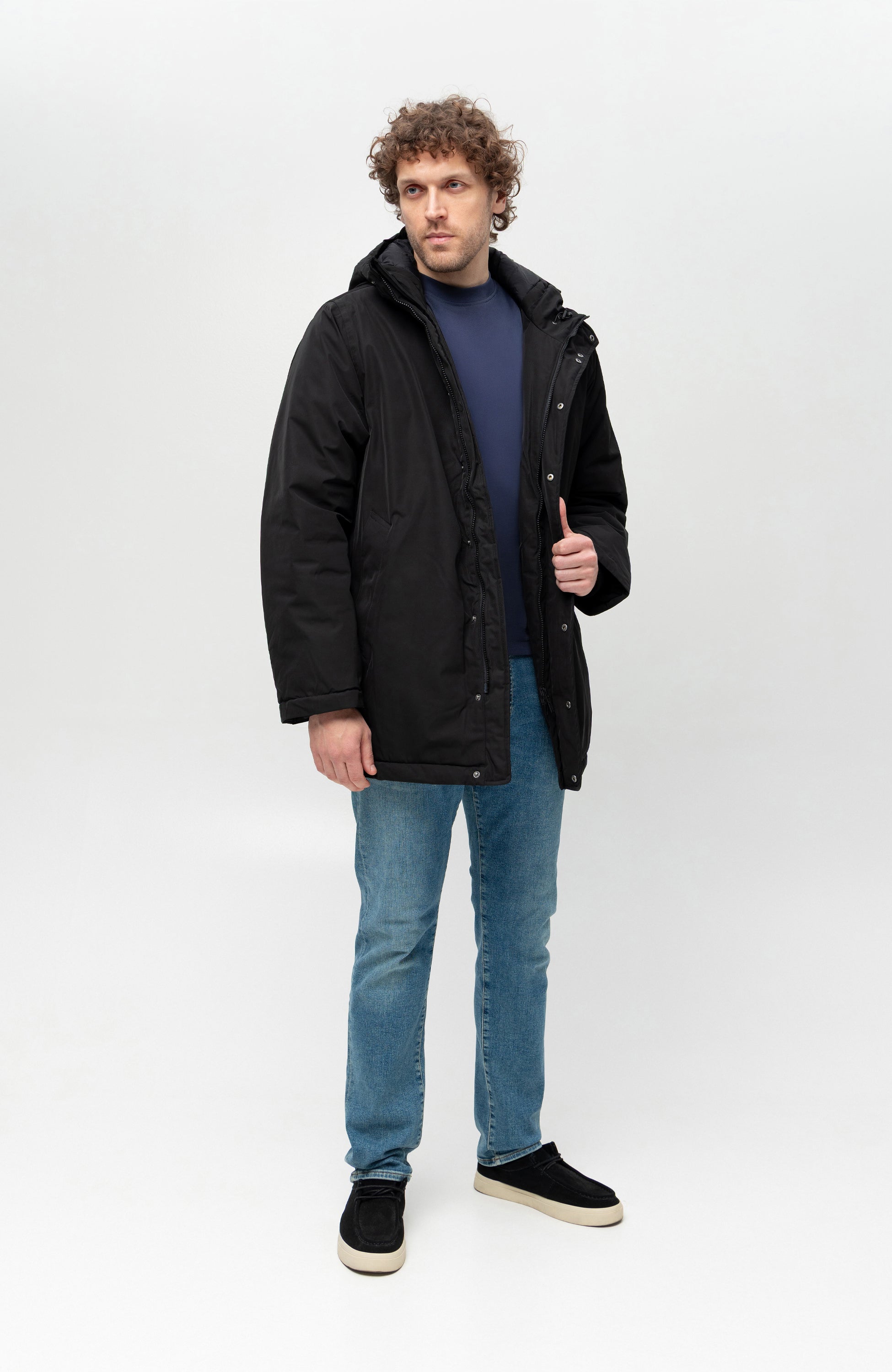 Les deux Black Puffer coat darius image 11