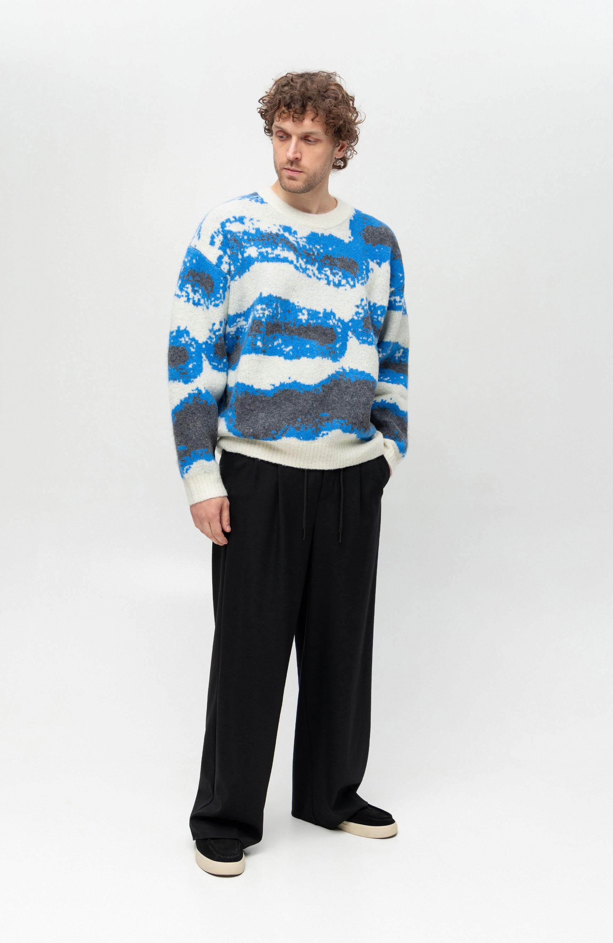 Holzweiler Black Wide-leg wool trousers lan image 7