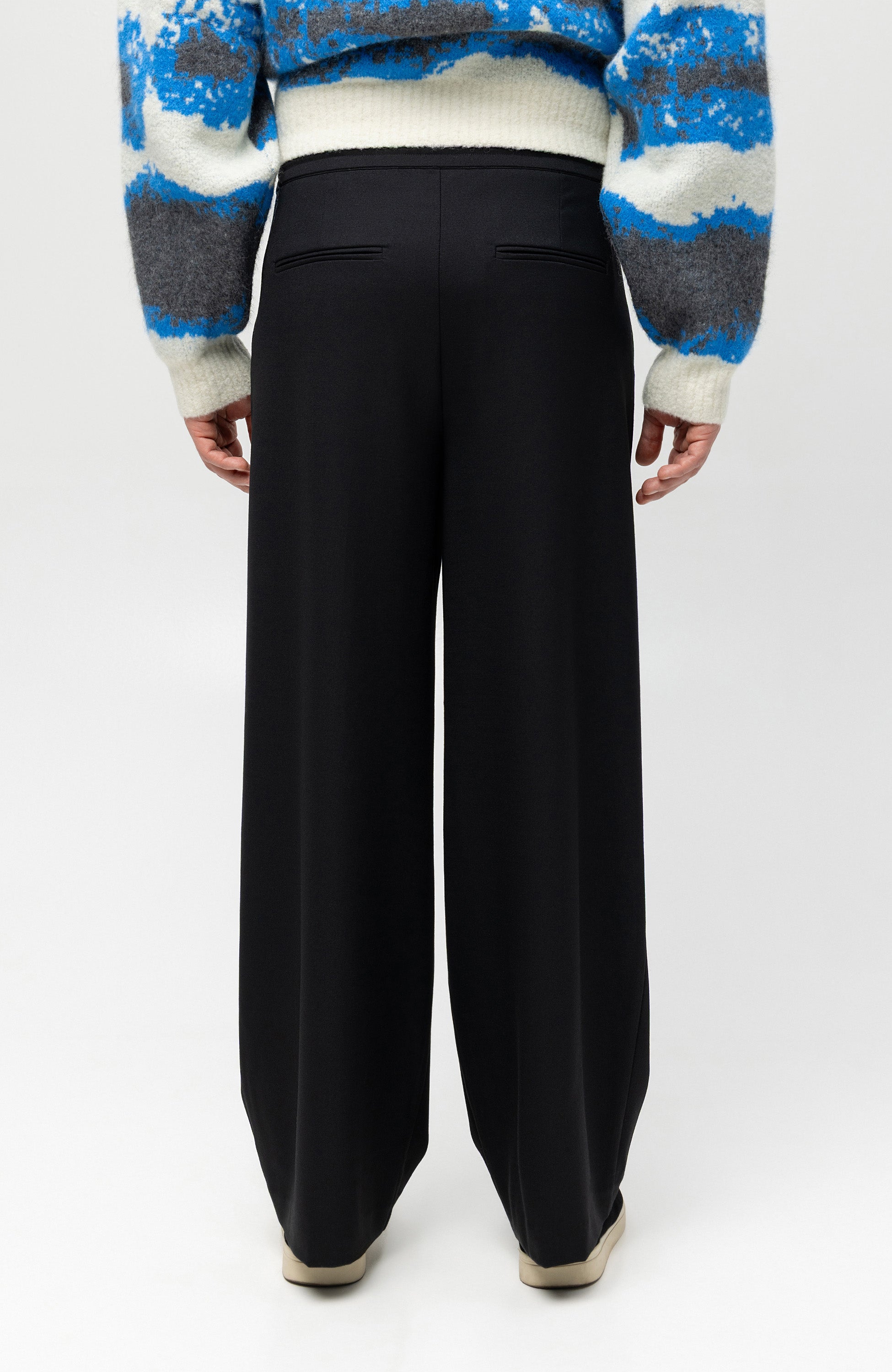Holzweiler Black Wide-leg wool trousers lan image 4