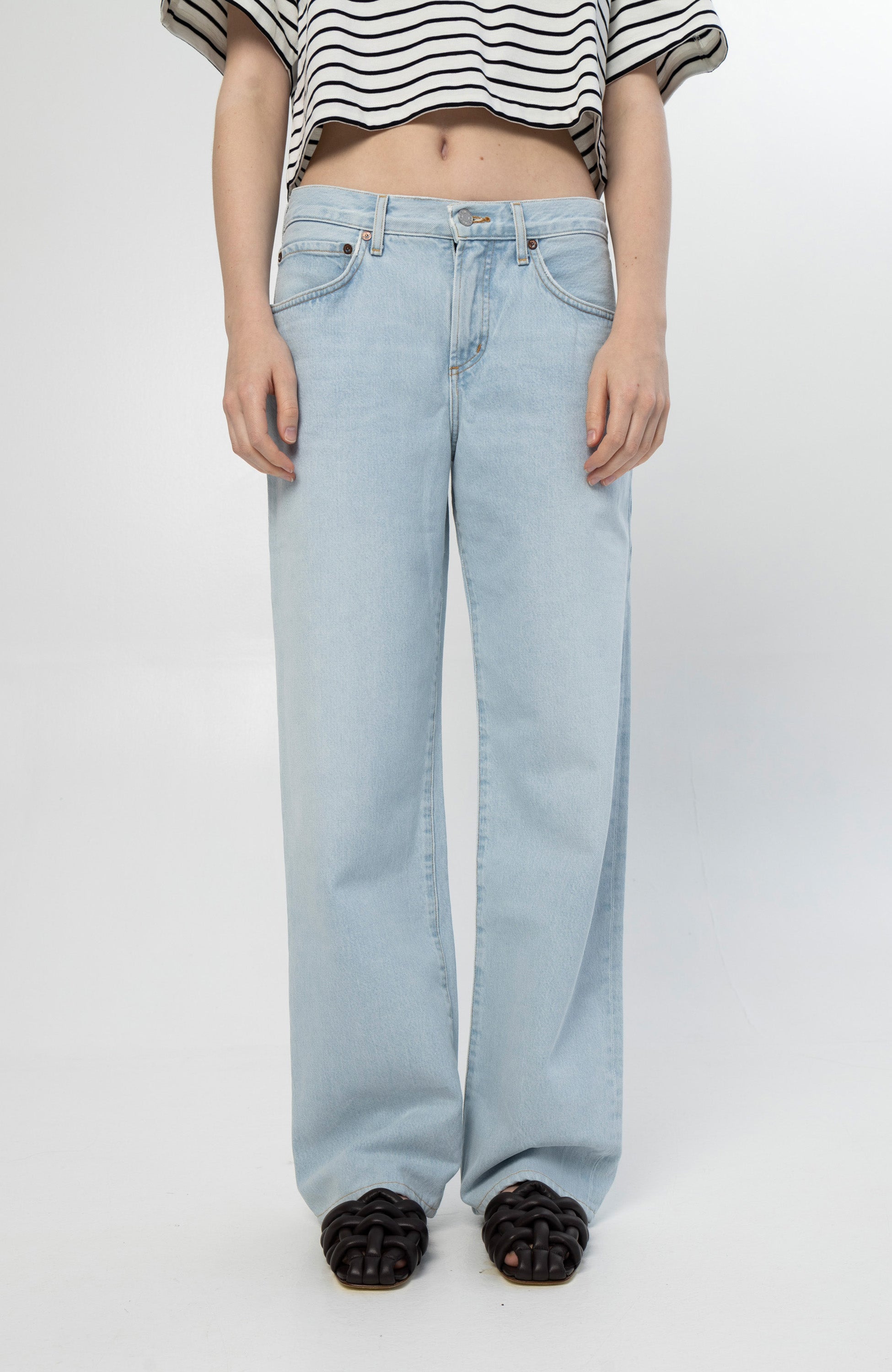 Agolde Blue Low-rise baggy jeans fusion image 3