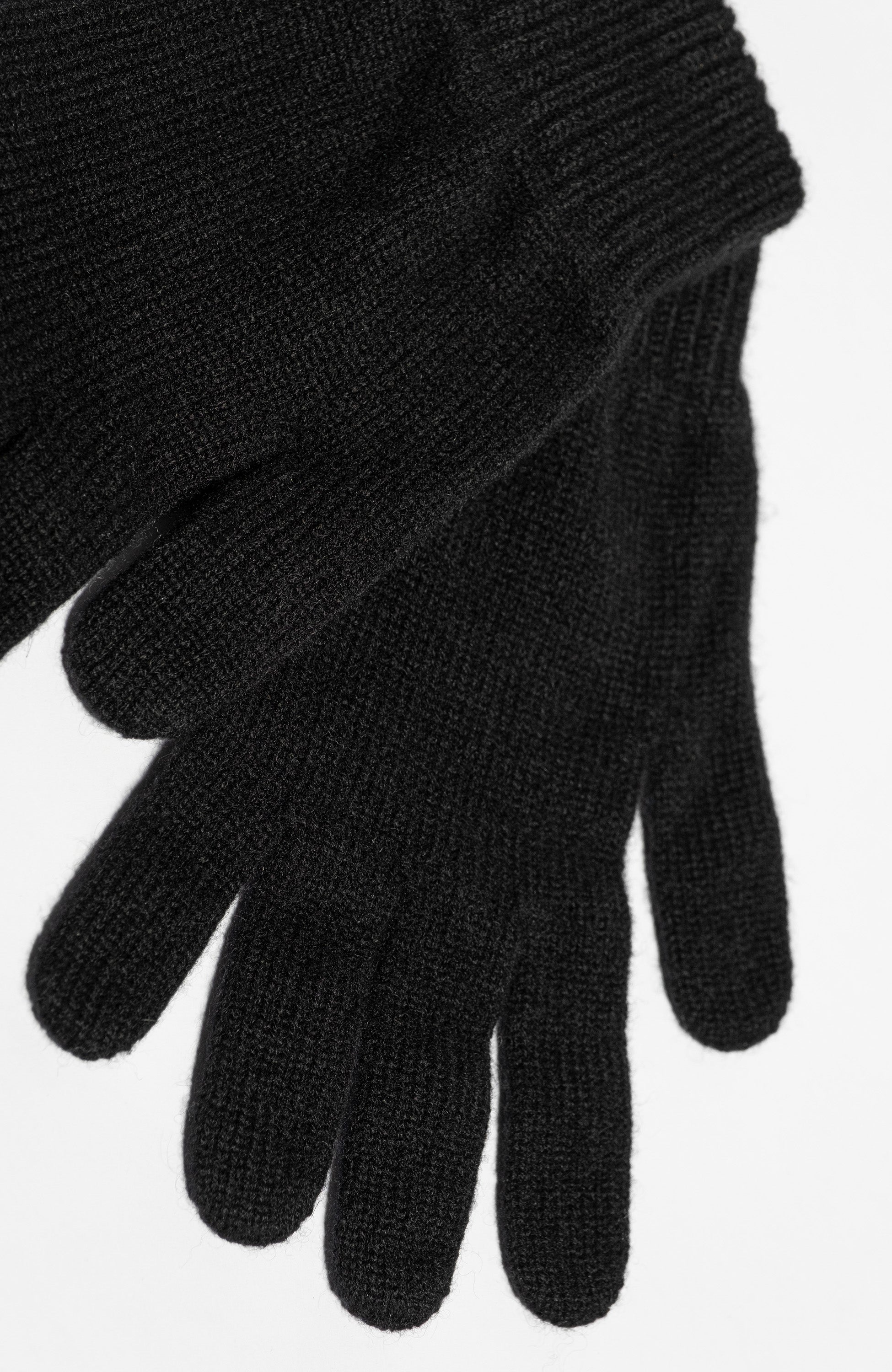 Johnstons of elgin Black Rękawiczki z kaszmiru image 3