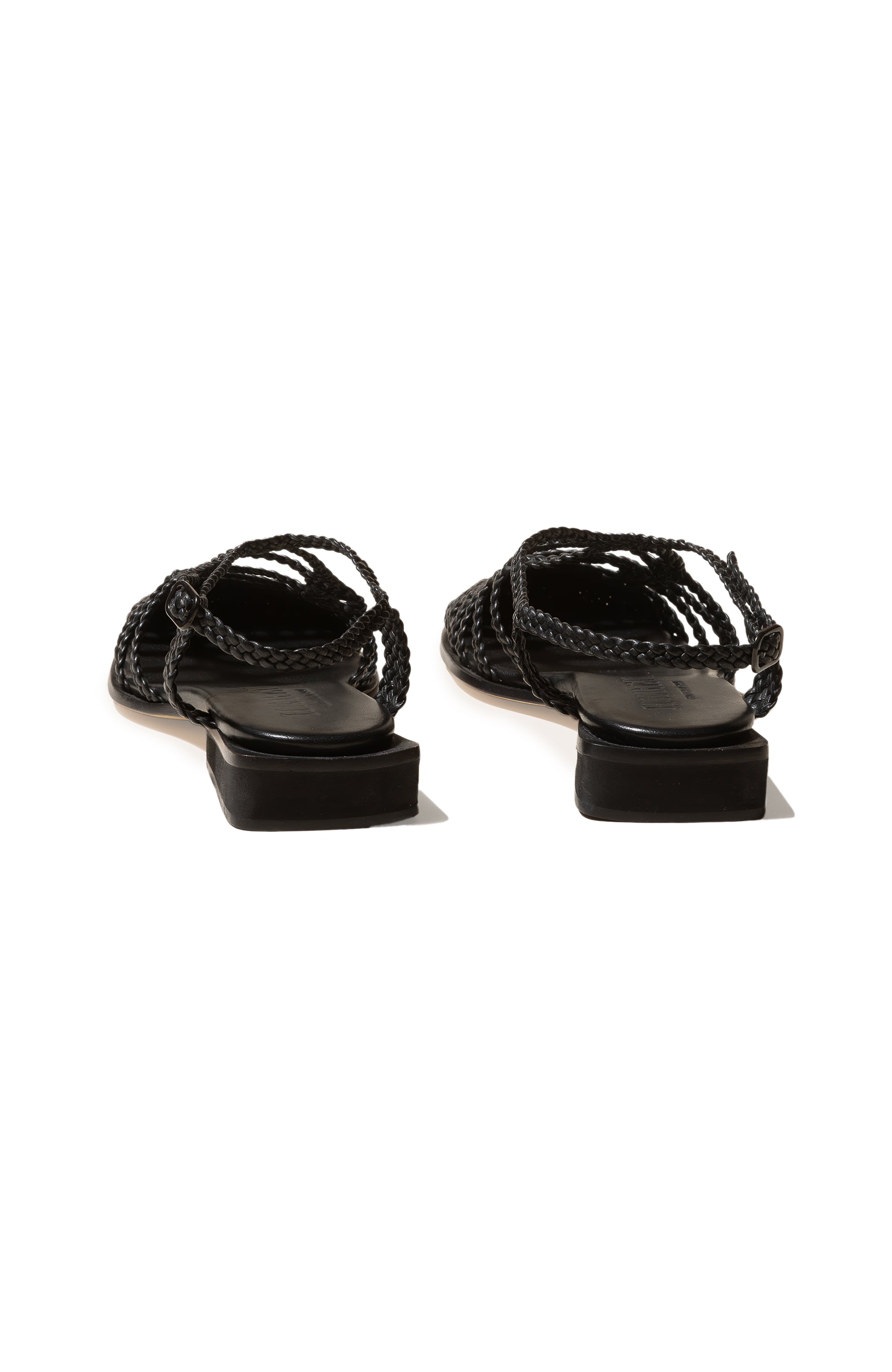 Hereu Black Woven slingback sandals barana image 3