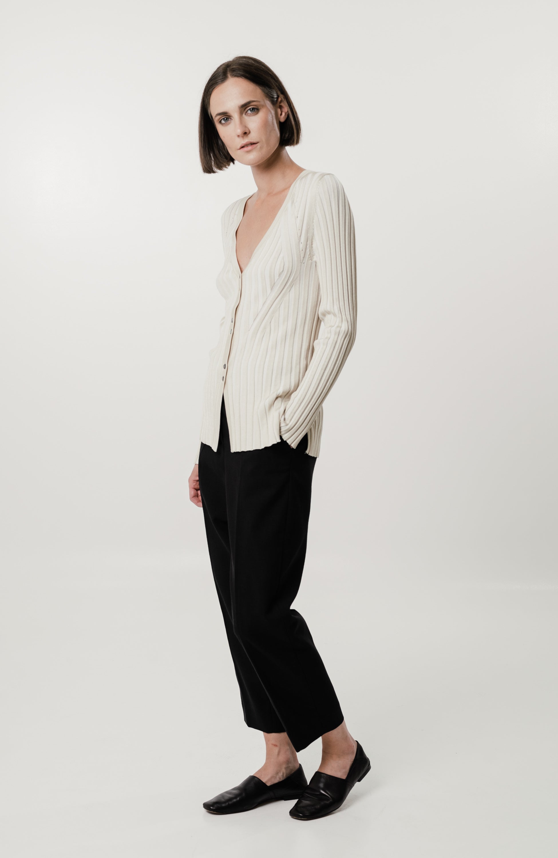 House of dagmar Neutral Ribbed cardigan jasmin image 7