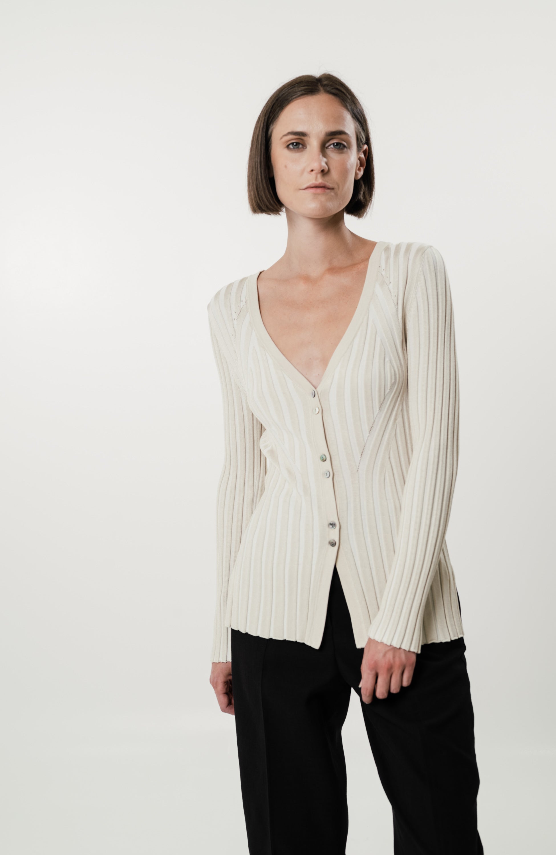 Ribbed cardigan JASMIN