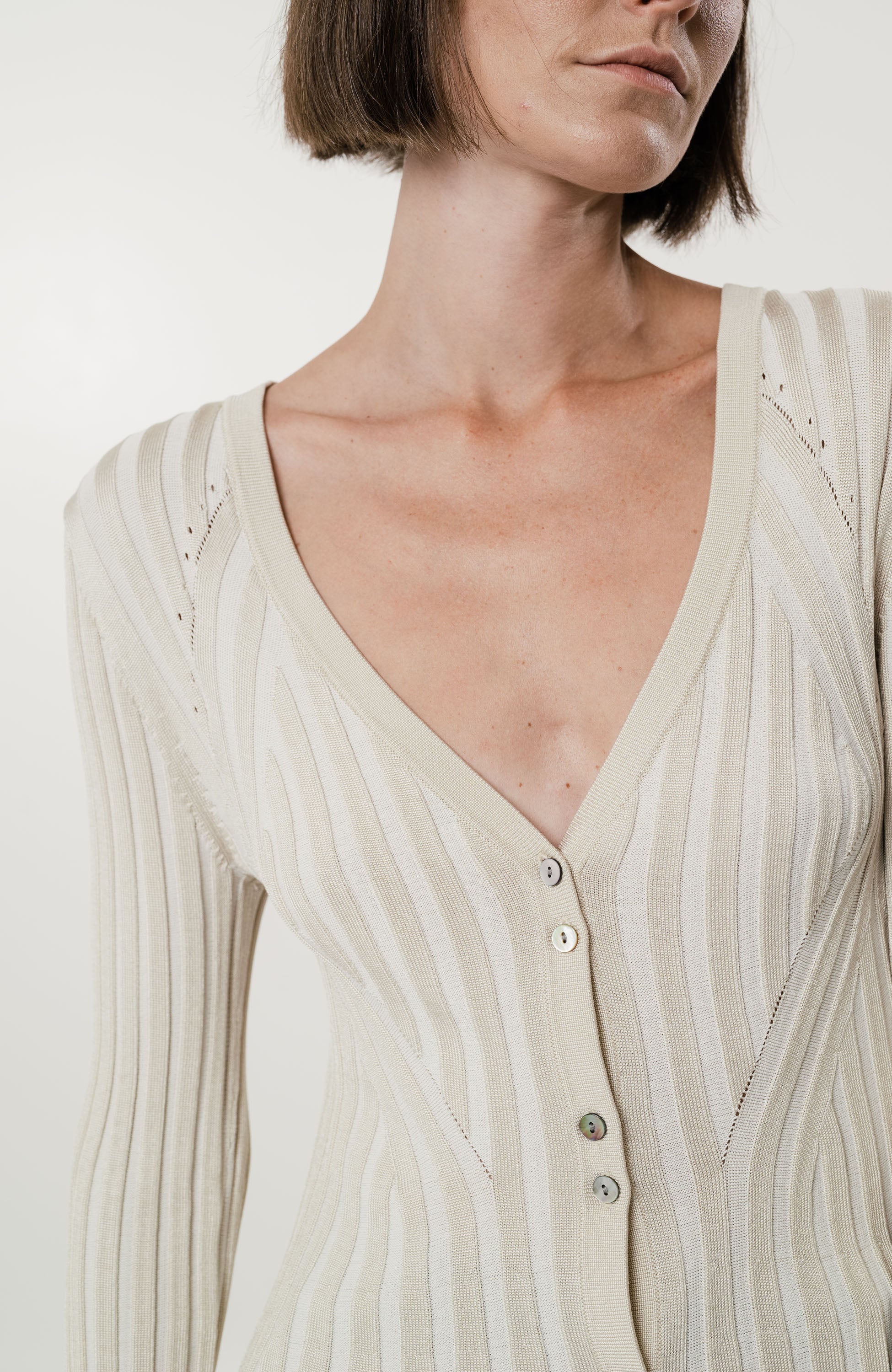 House of dagmar Neutral Ribbed cardigan jasmin image 6