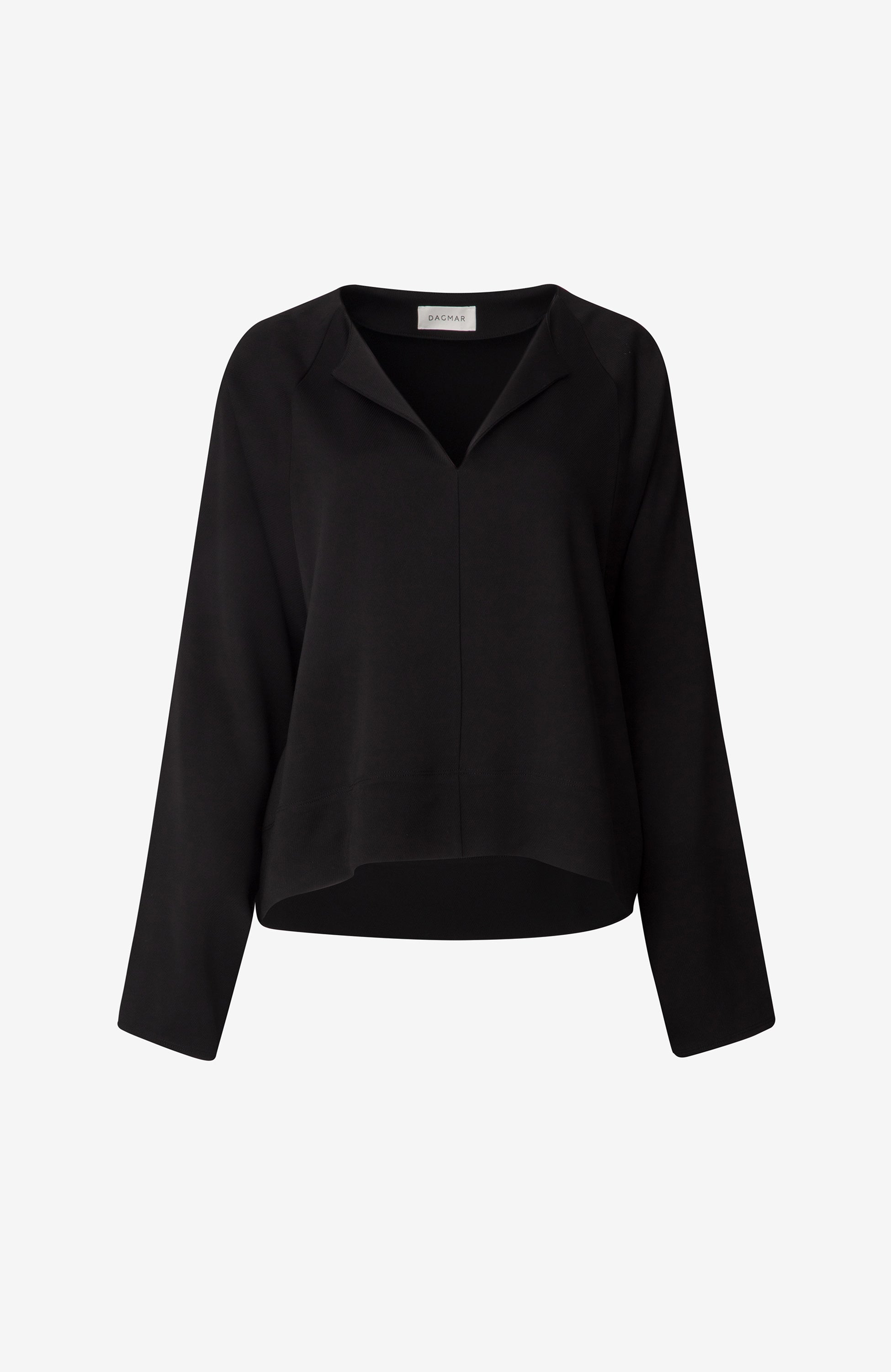 House of dagmar Black V-neck woven blouse lo image 9