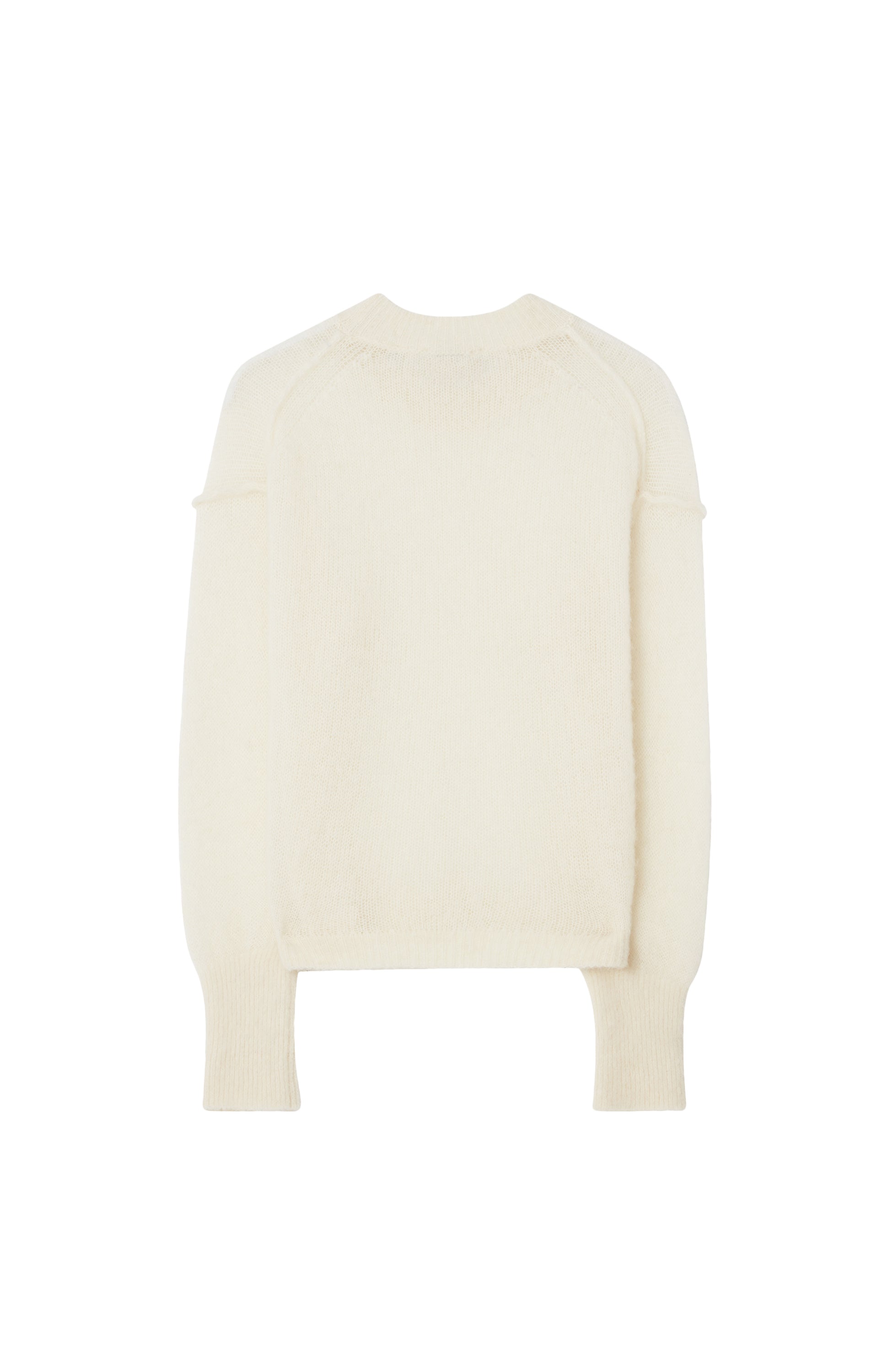 House of dagmar White Brushed alpaca pullover image 10