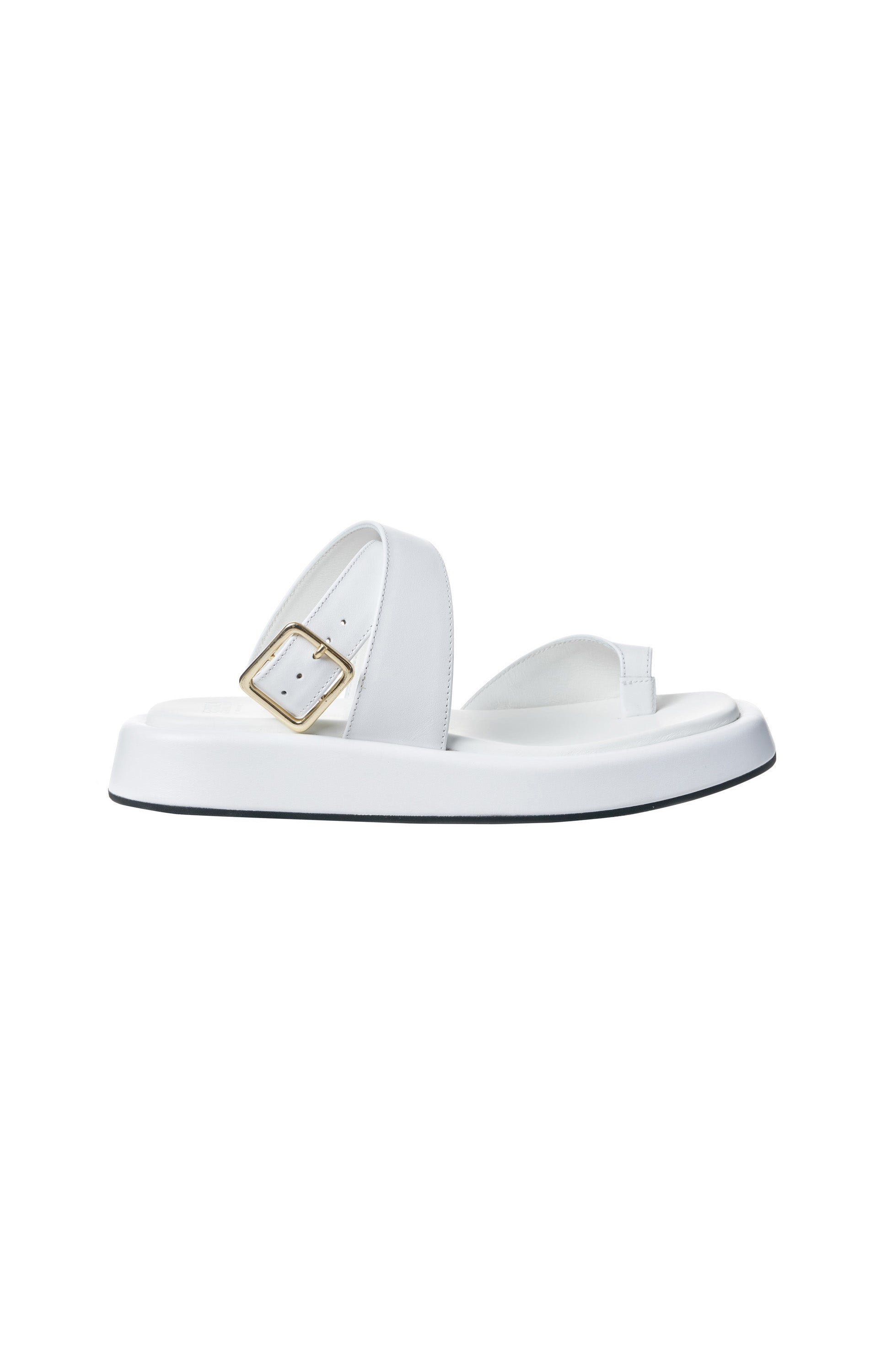 Erika cavallini White Ristatud rihmaga nahast sandaalid image 1