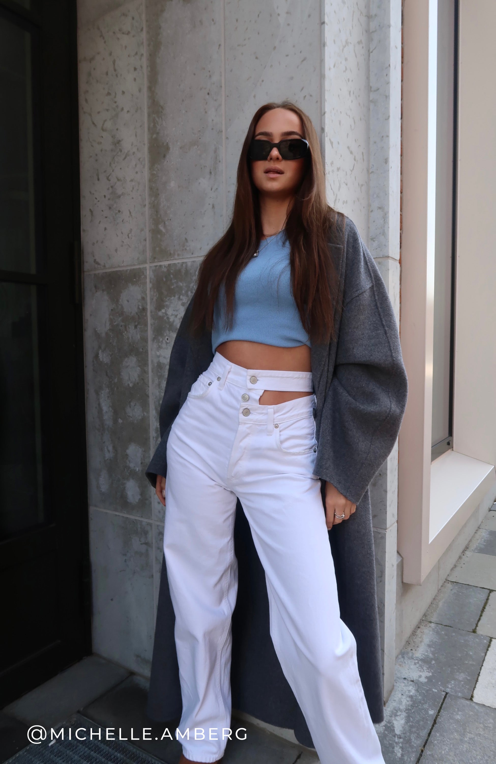 Agolde White Broken waistband jeans image 9