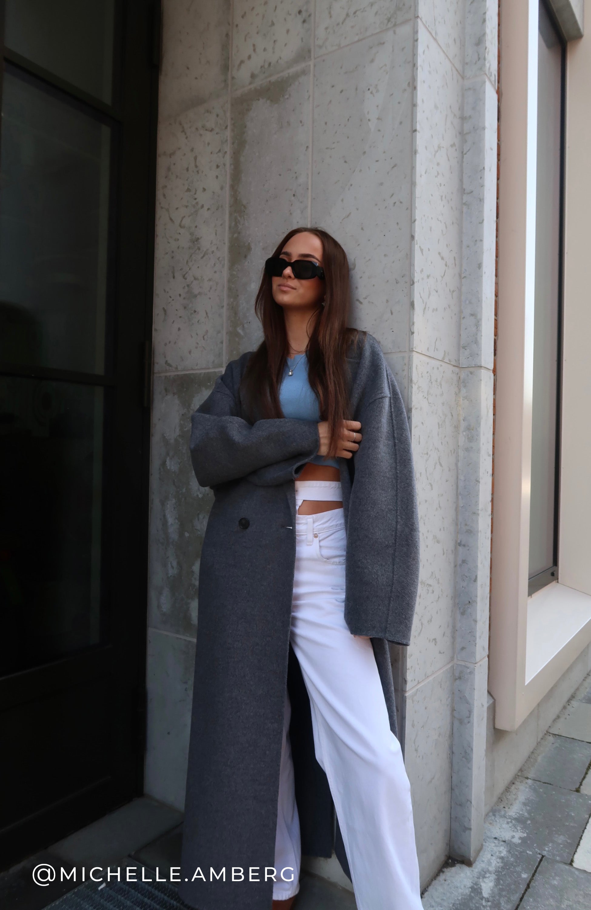 House of dagmar Grey Oversize doublé coat image 6