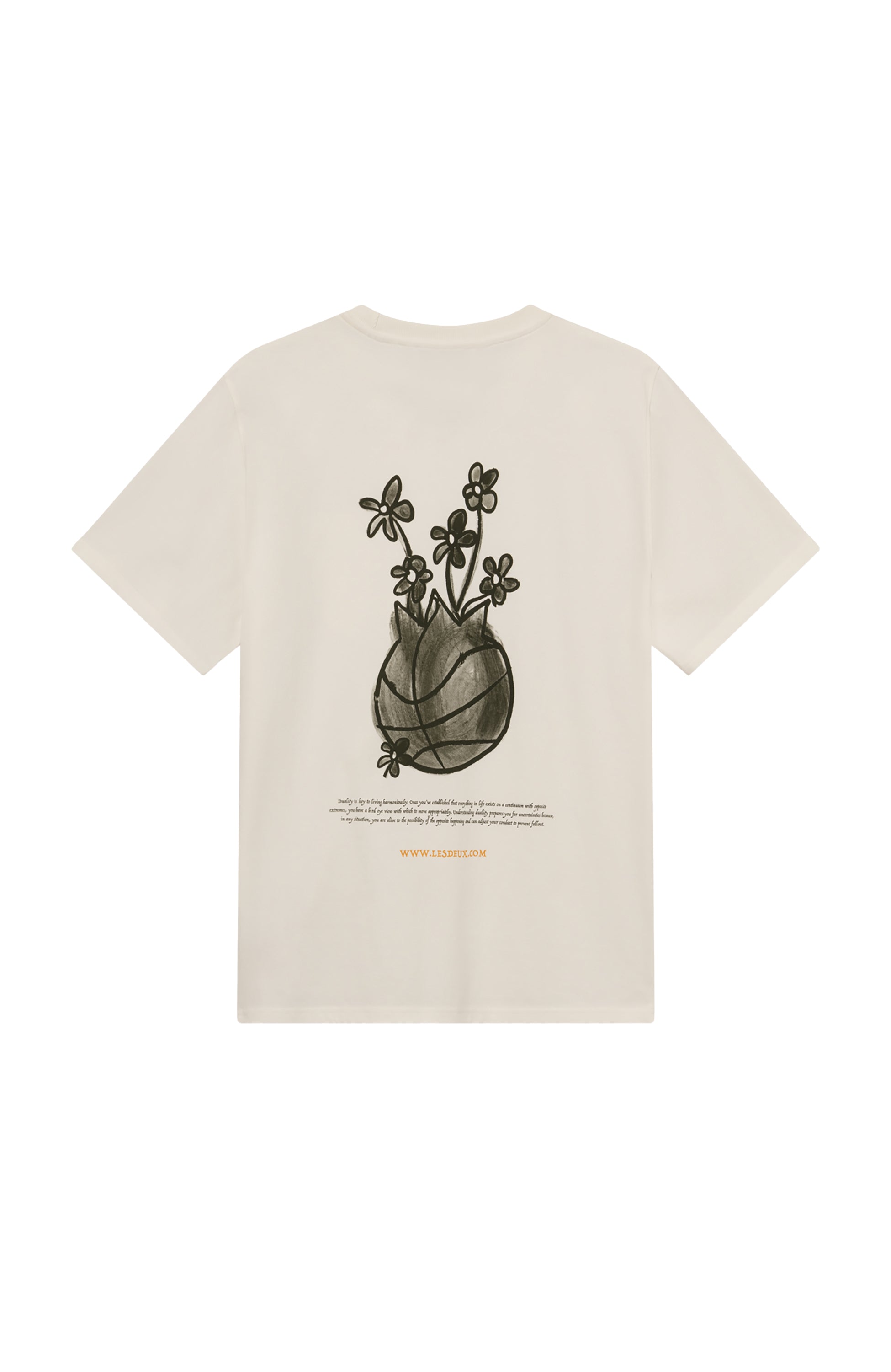 Les deux Neutral Flower-print t-shirt duality image 7