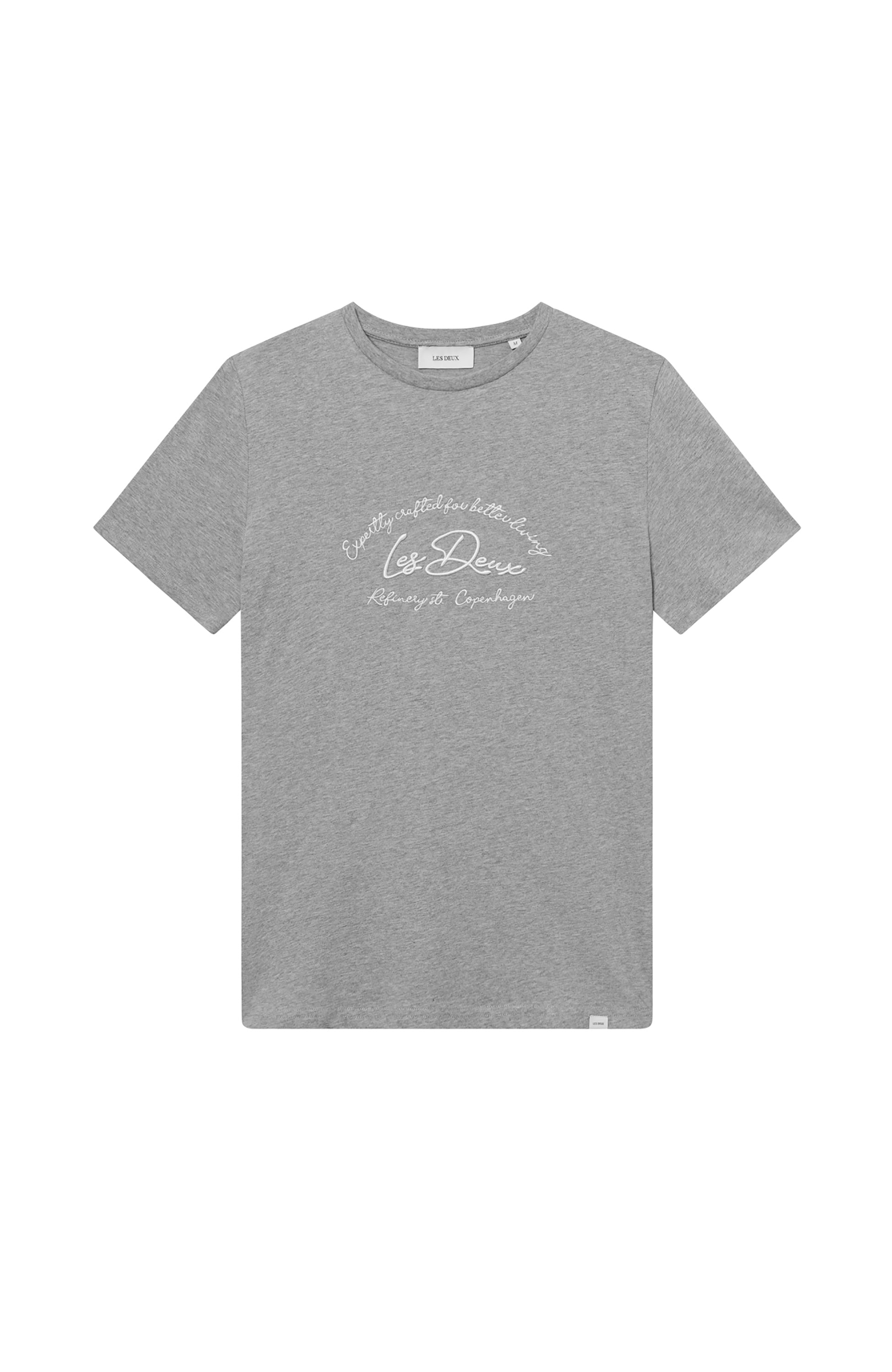 Les deux Grey Embroidered cotton t-shirt camden image 6