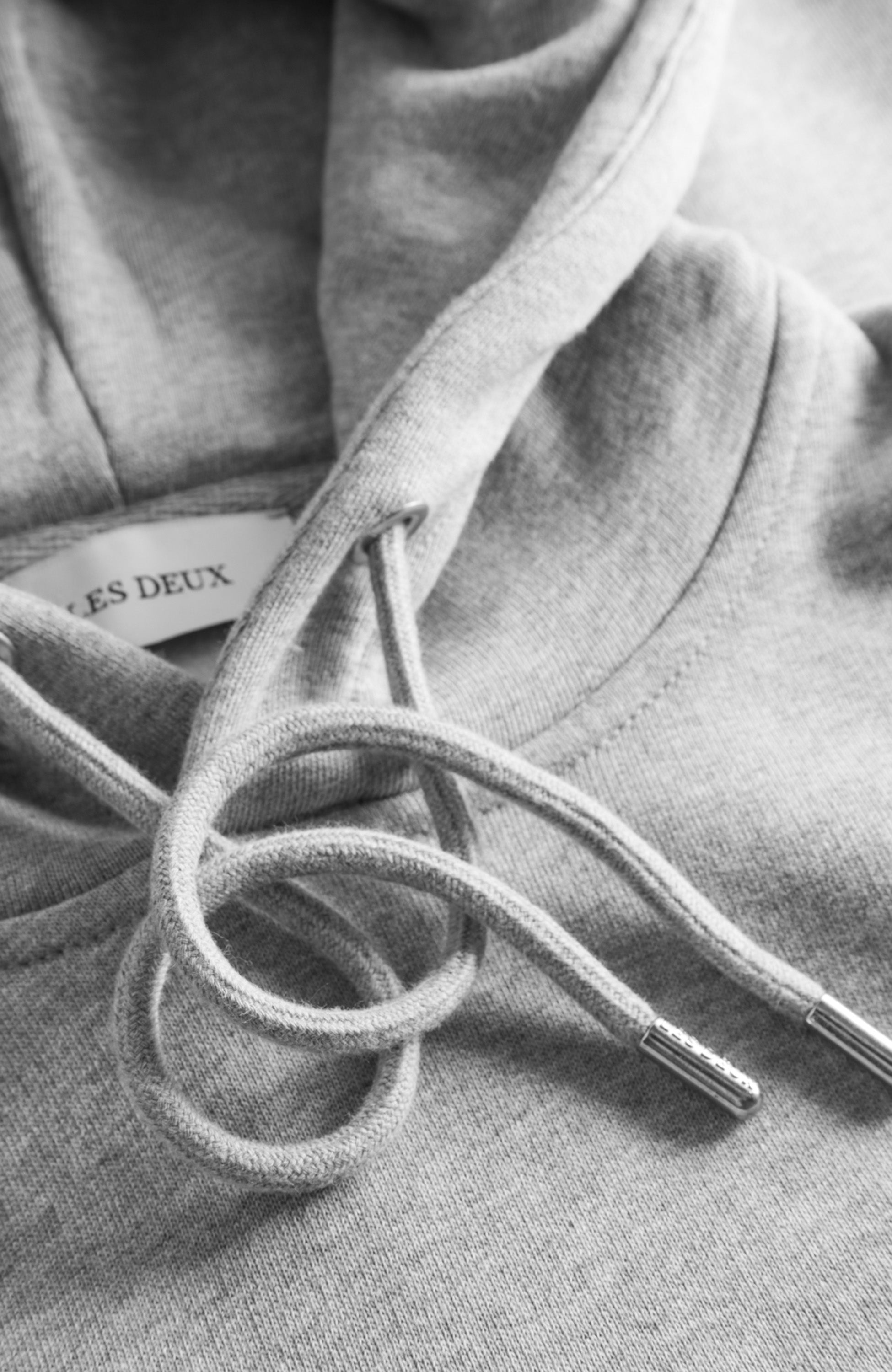 Les deux Grey Embroidered fleece hoodie camden image 8