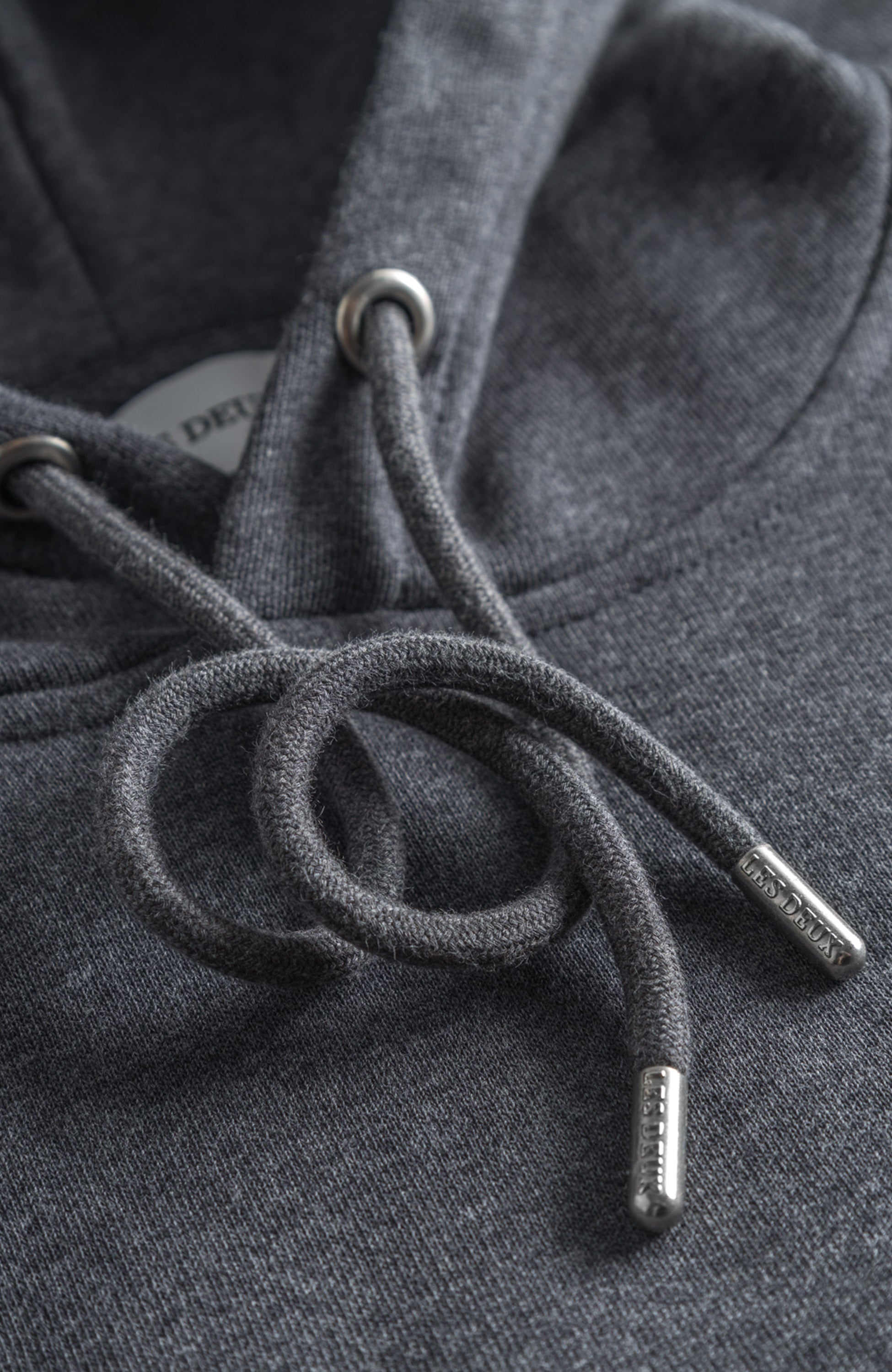 Les deux Grey Fleece cotton hoodie piece image 8