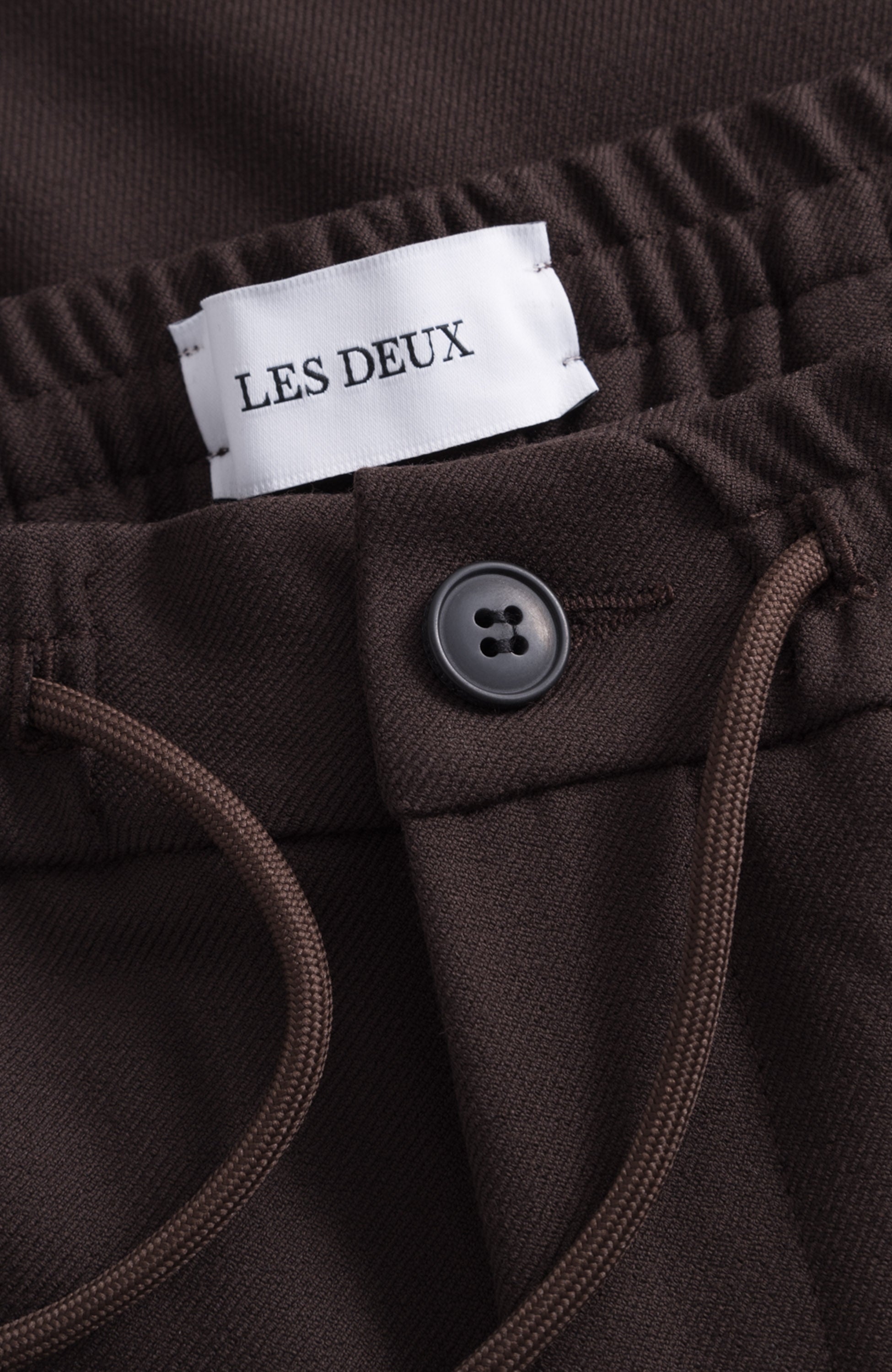 Les deux Brown Tapered drawstring trousers como image 9