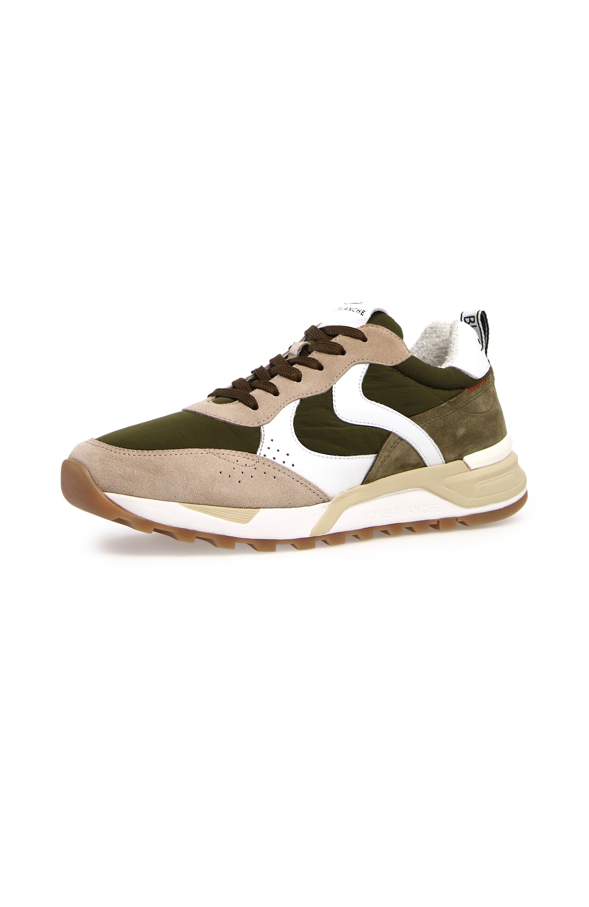 Voile blanche Beige Suede contrast-detail sneakers magg image 3