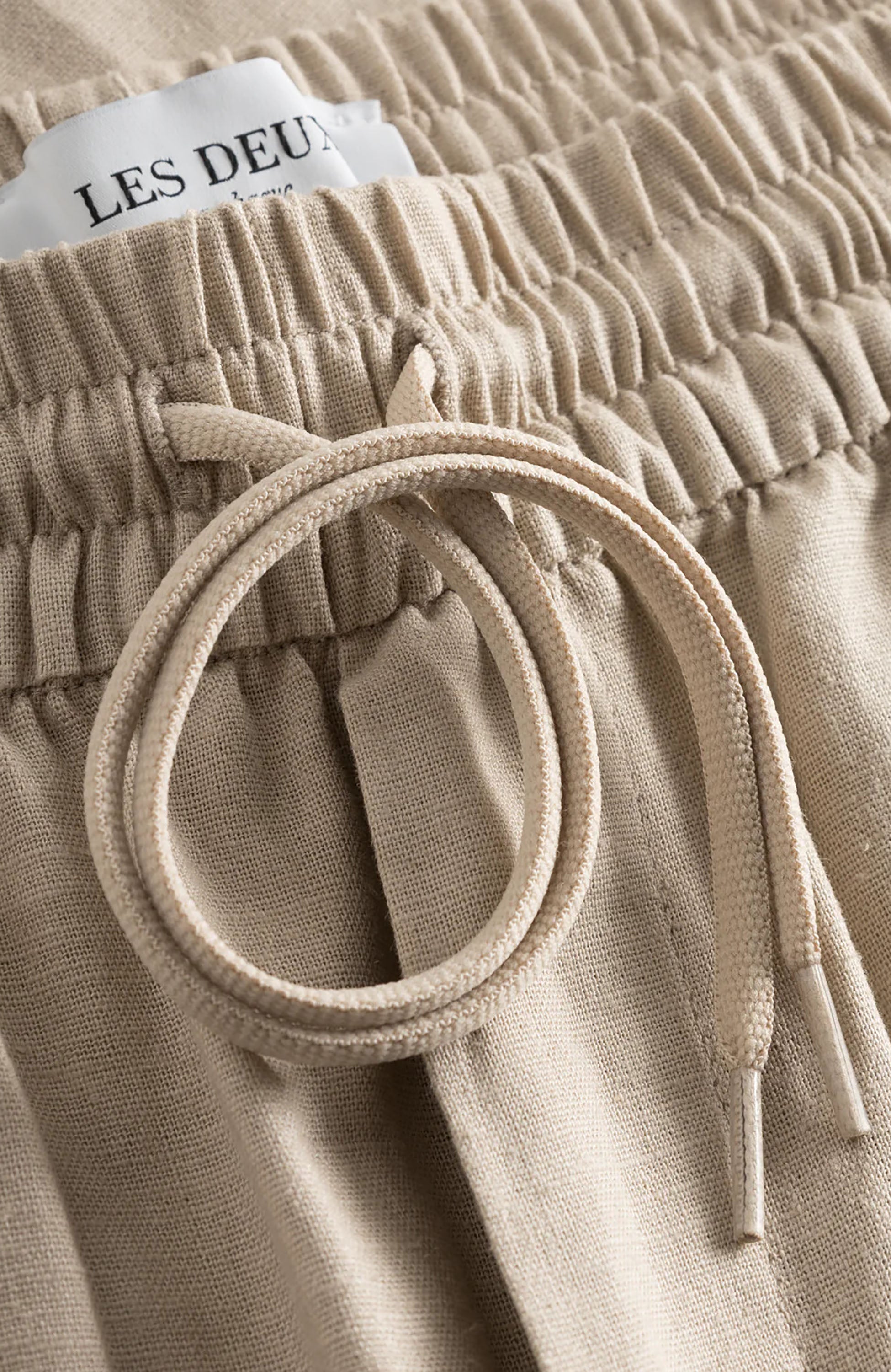 Les deux Neutral Drawstring linen shorts otto image 9